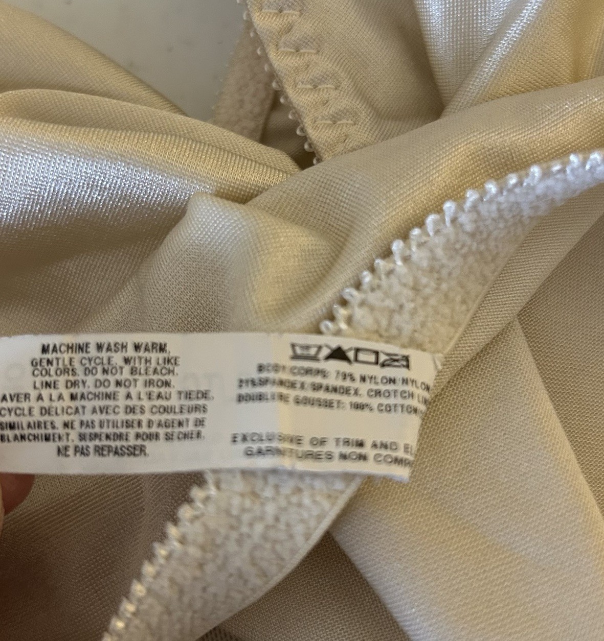 Vintage Bali Smooth Silky Hi Leg XL Brief Panties Ivory High Waist Second Skin