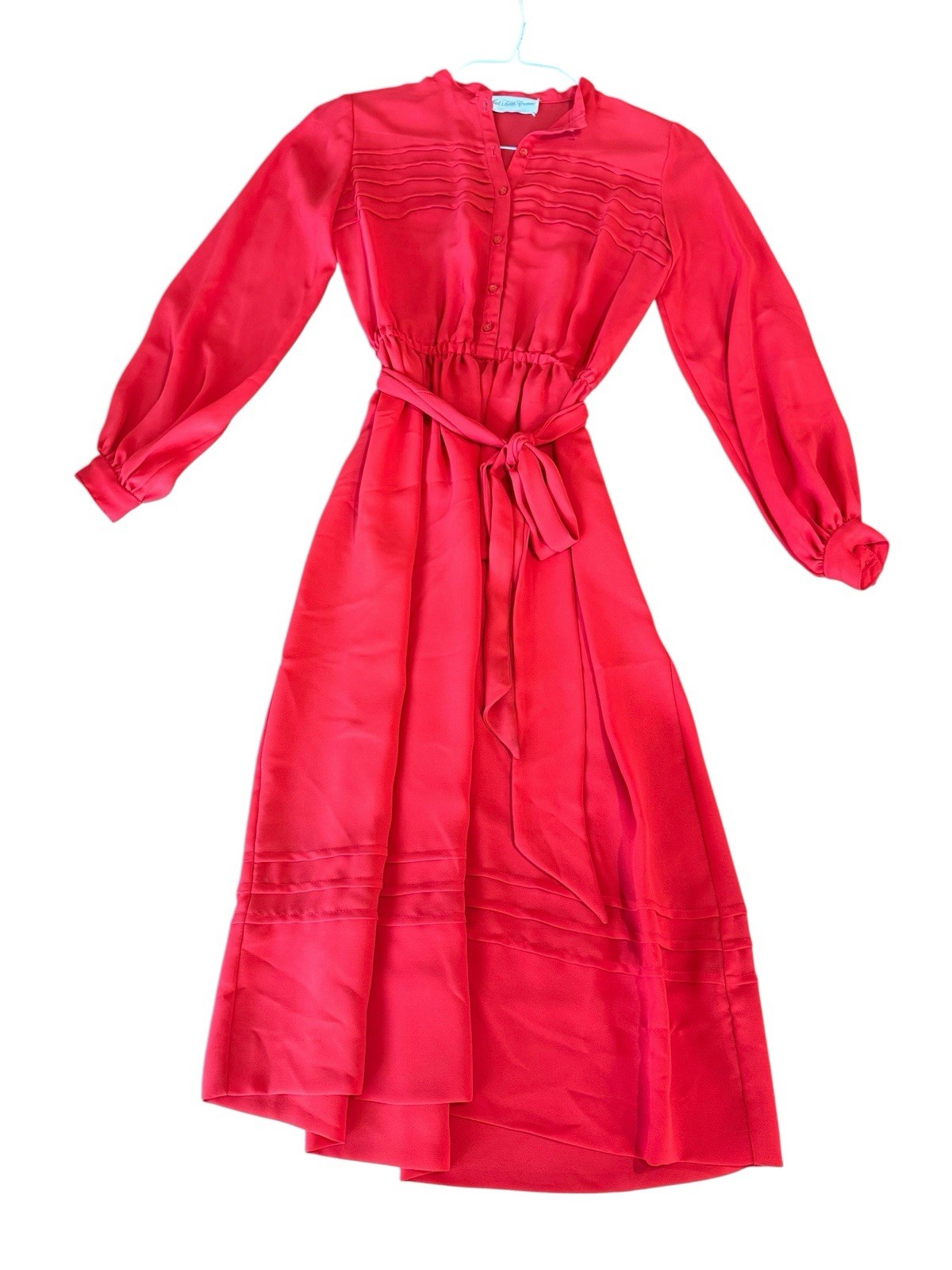 NOS Frances Henaghan Saks Fifth Avenue Vintage Dress Women Secretary Sz 4 Red