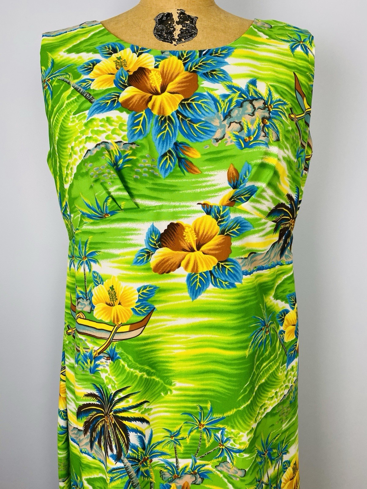 Vintage Pomare Hawaii Maxi Dress Size 18 (Vintage) Aloha Dress Tropical Hawaiian