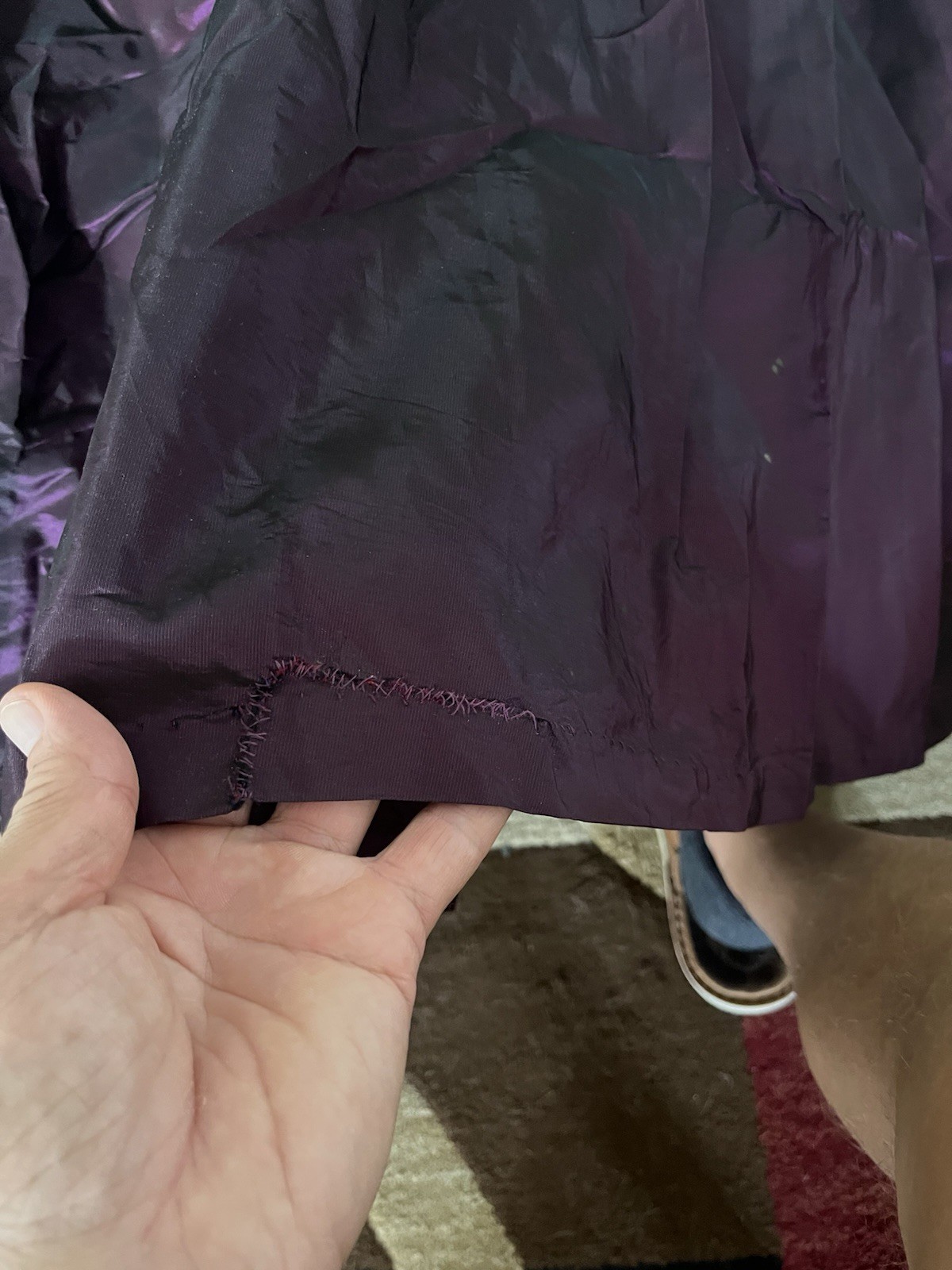 Vintage Union Made Alfred Angelo Dream Maker Purple Velvet & Nylon Dress 11/12