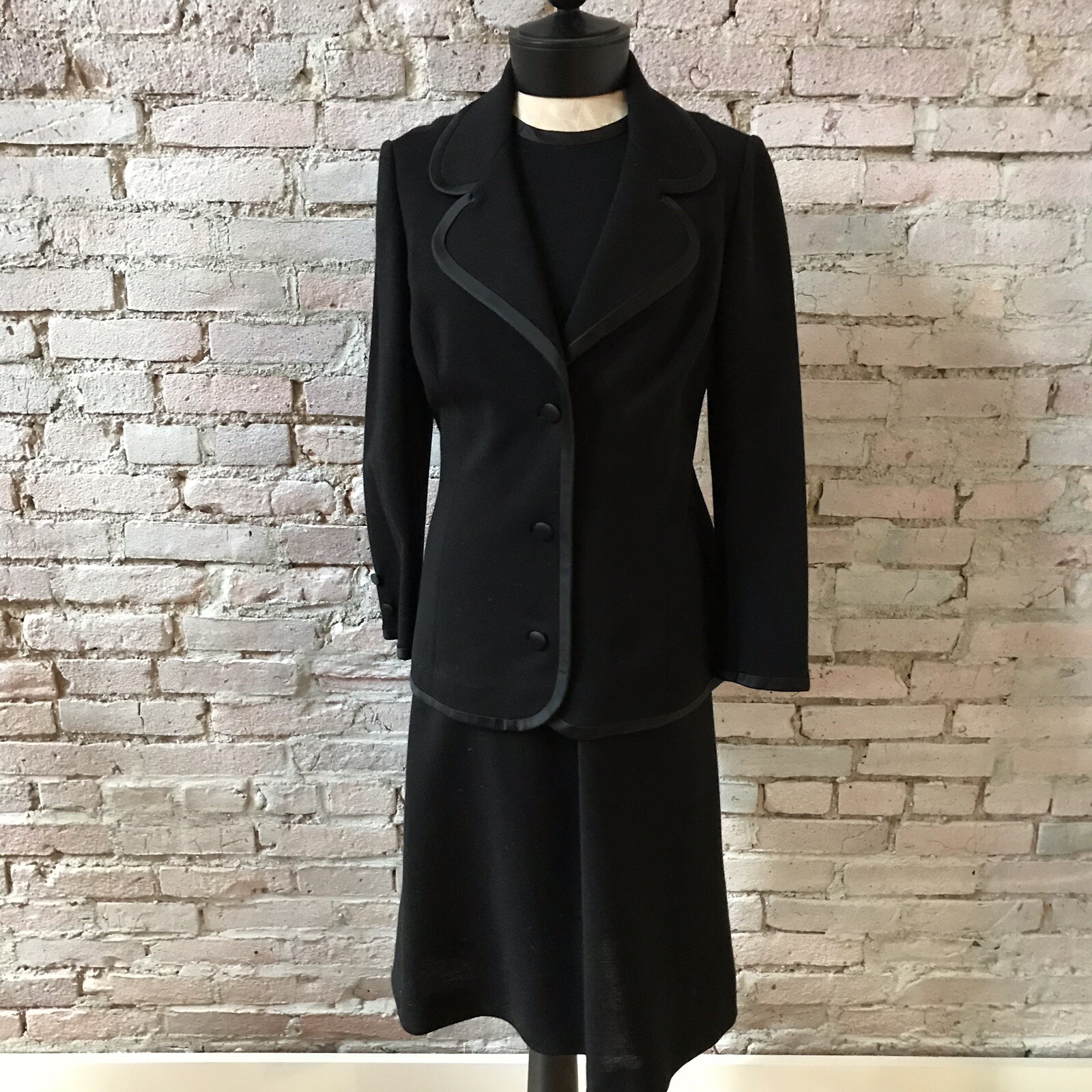 Vintage Peck Peck Womens Dress Suit Scoop Neck line Sleeveless Jacket 8