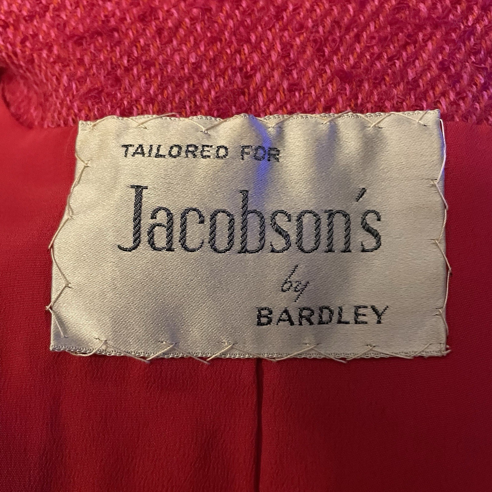Vintage 60s Jacobson’s by Bardley Pink Tweed Blazer Jacket Boxy