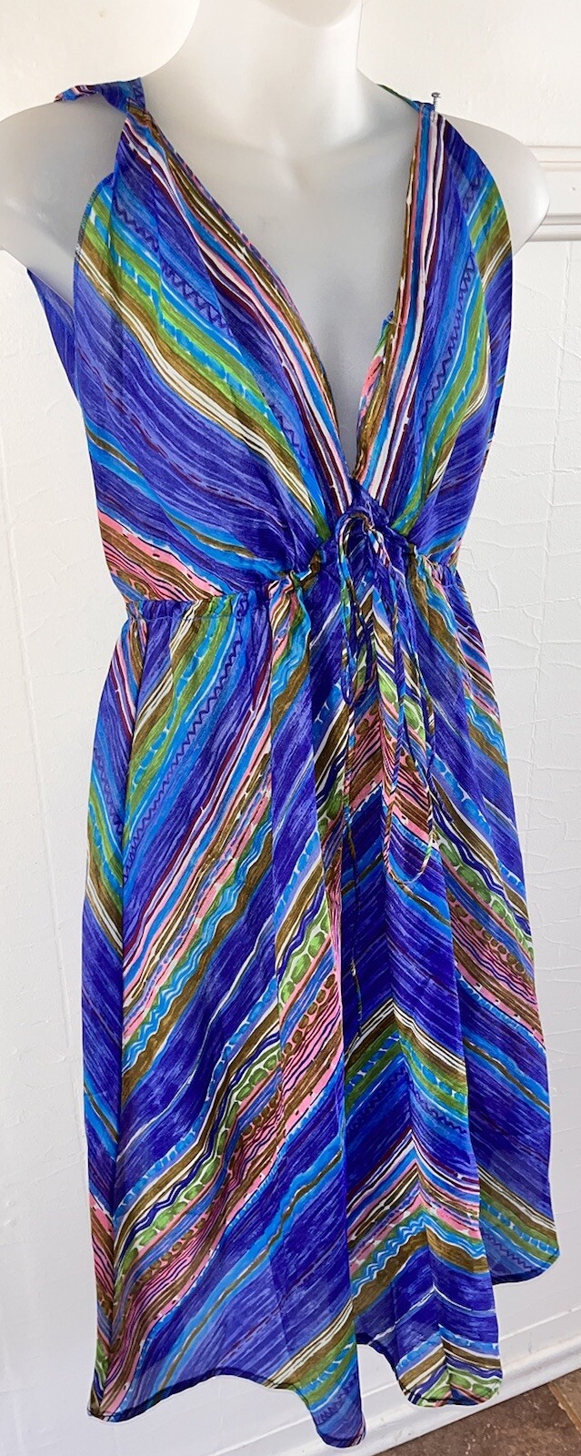 Vtg Marshall Field Eye Ful By The Flaums 3-pc 60s MOD Peignoir Nightie + Robe M