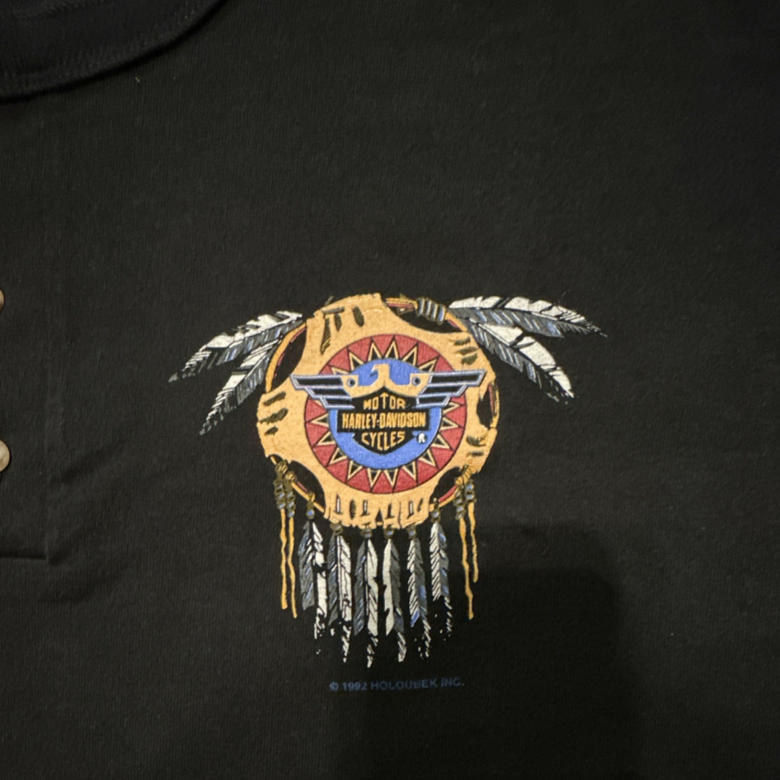 Harley-Davidson Vintage 1992 Women’s L McDermott’s Glens Falls NY Shirt 1/4