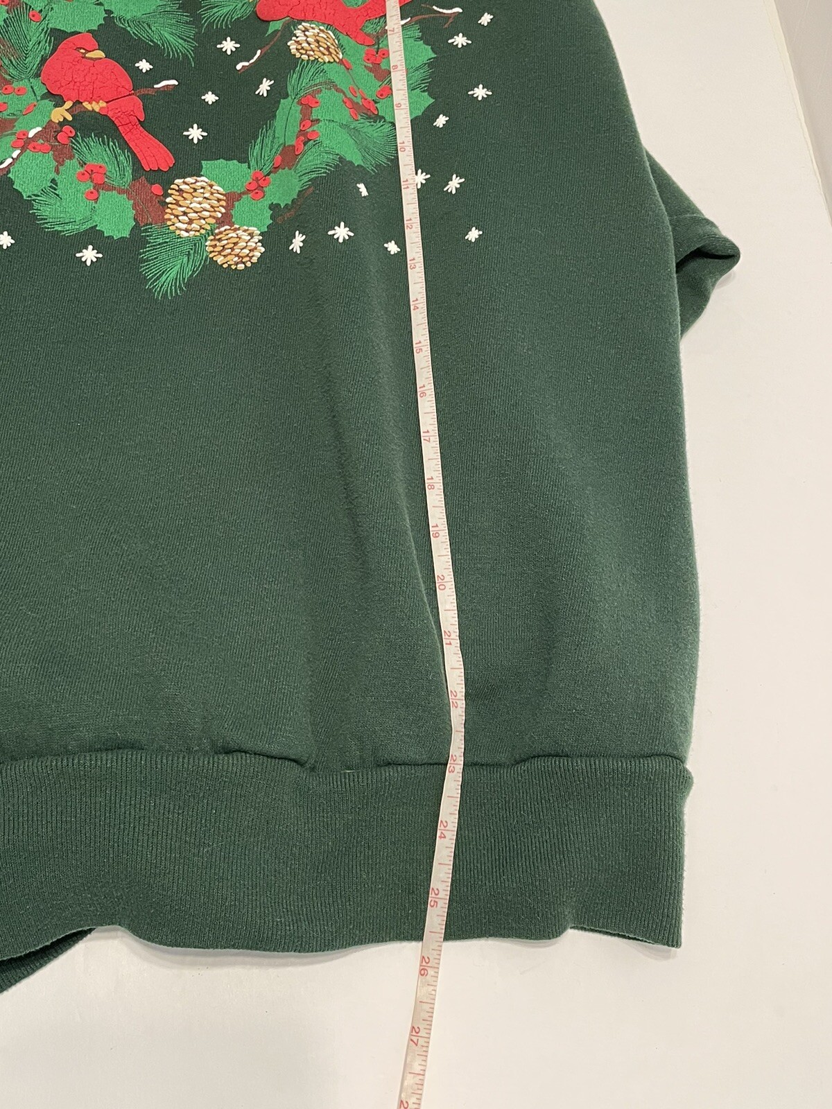 vtg 80s Pegigoff Large collared christmas collared sweatshirt Cardinals Puffy