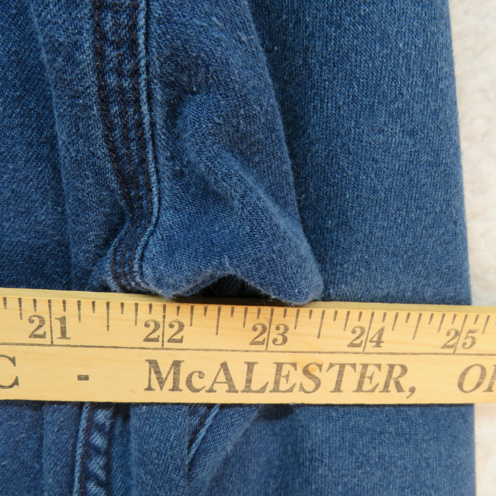 Vintage 1994 Levis Jeans for Women Denim Button Down Shirt Indigo Blue M