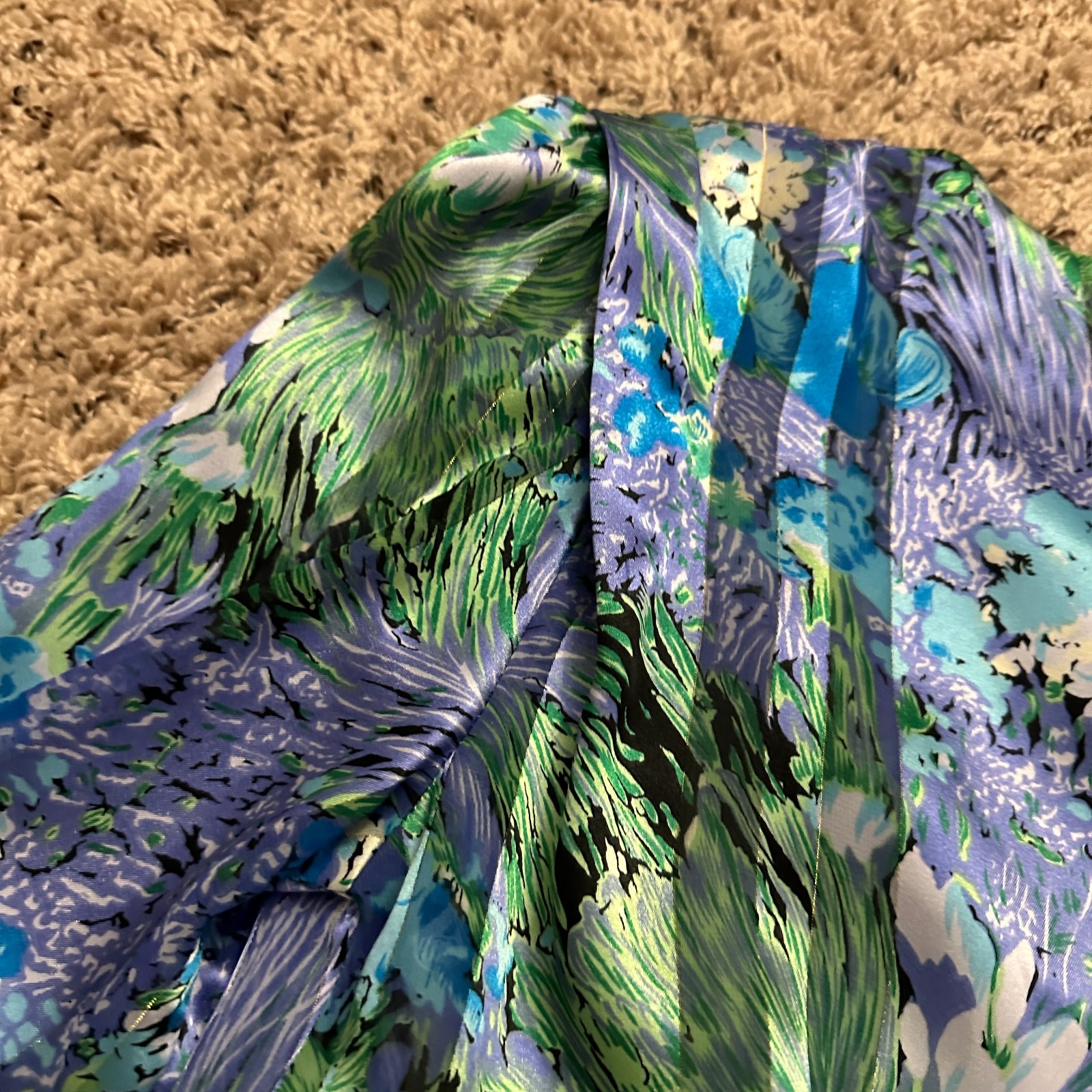 Vintage 80s Damon Petite Floral Pleated Dress Womens Size 8 Union Made USA Retro