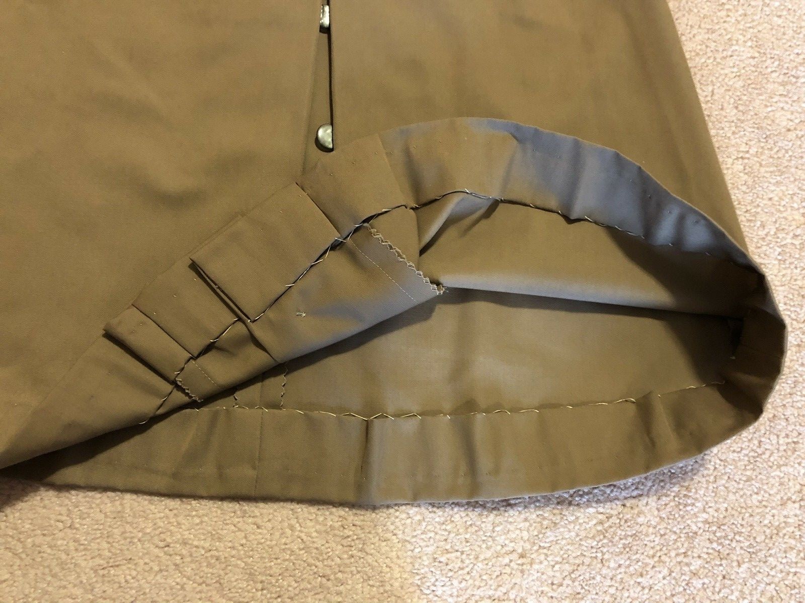 Vintage The Golden Daffodil brown A-line skirt with buttons size 6 {XS-S} NEW