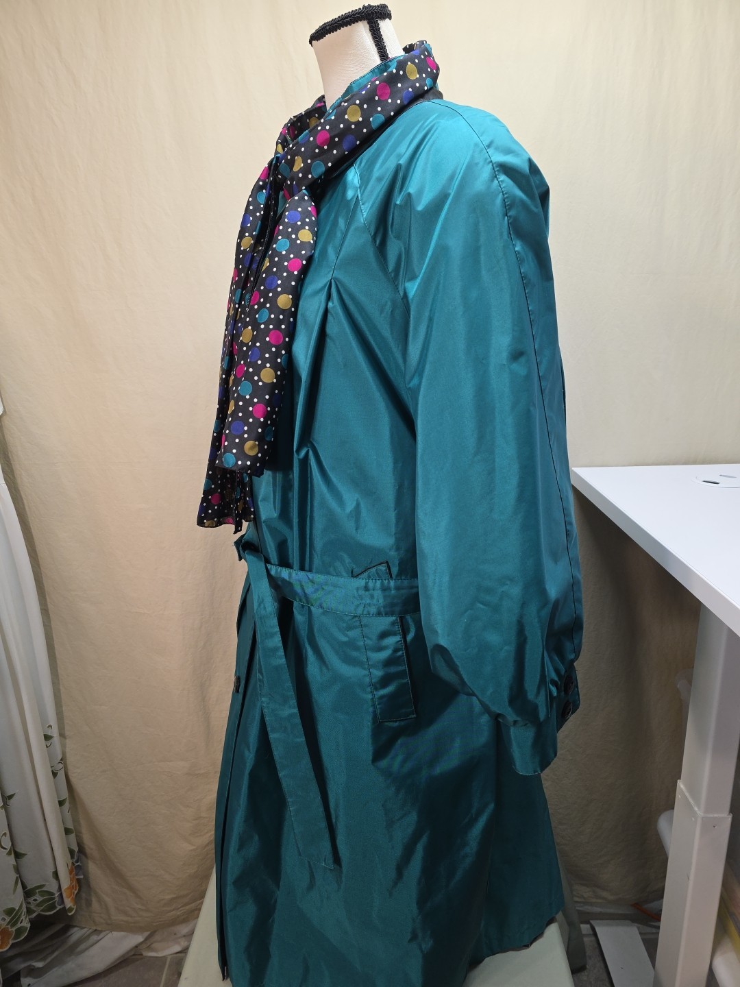 VINTAGE CHIANGO BY FLEET STREET ALL SEASON TEAL GREEN RAINCOAT Jacket 80’s 22W