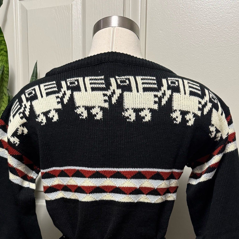 Vintage 70s Southwestern Aztec Knit Sweater Deadstock NWT Medium