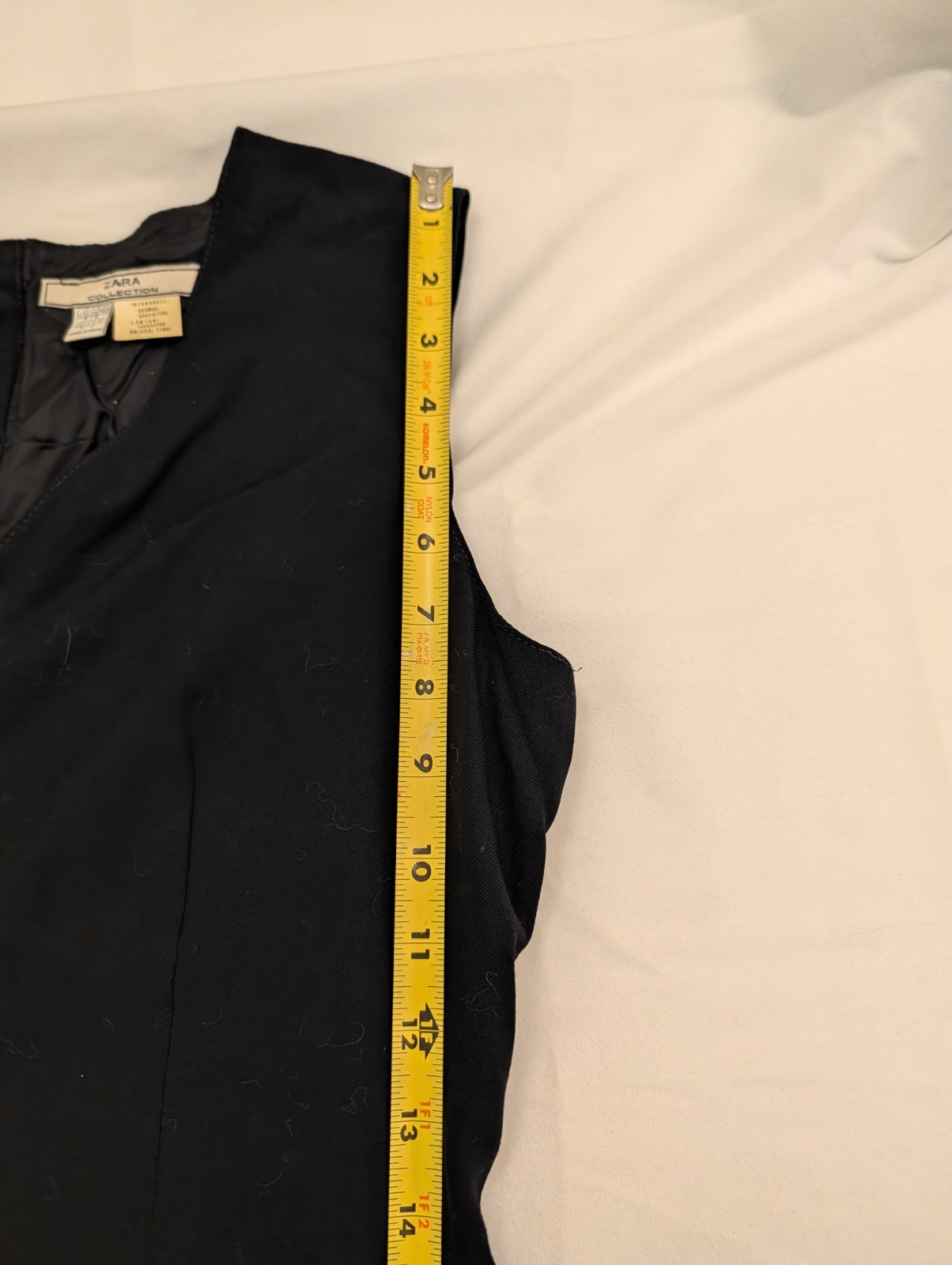 Vintage 1990s Zara Sleeveless Black Top W/Buttons Down The Back