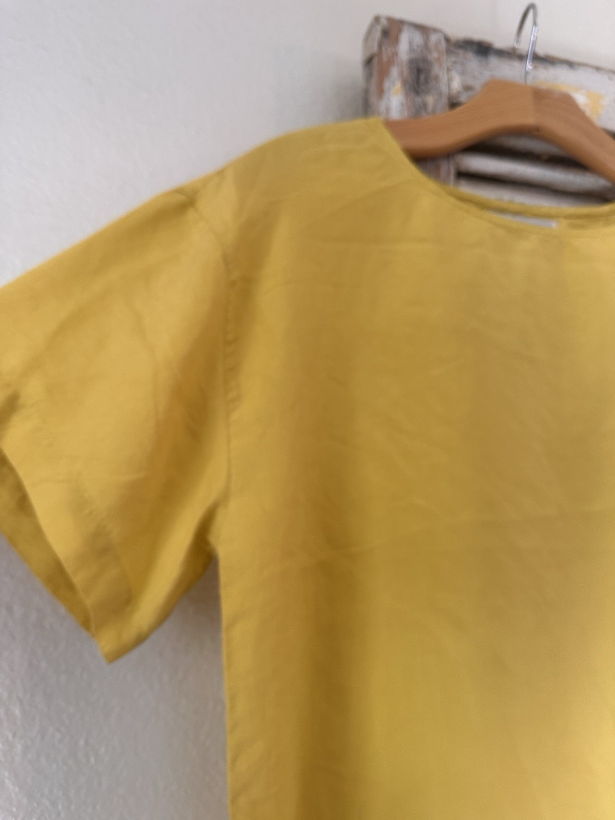 B2 Contempo Casuals Yellow Silk 2 Piece Skirt Set Vintage Size 9-see Meas.