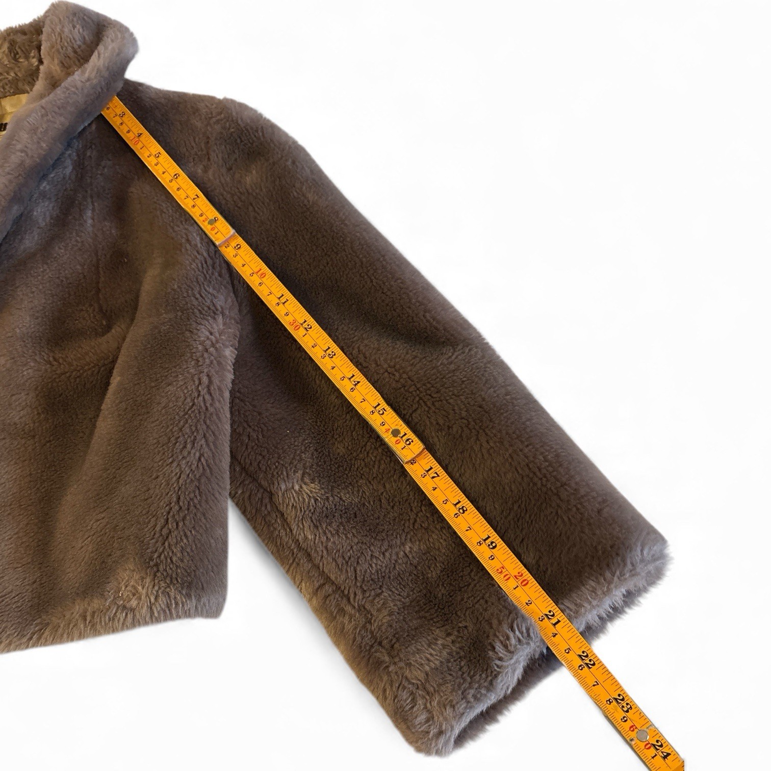 Vintage 1960’s Faux Fur Borgana Borg Deluxe Cropped Brown Jacket Coat USA