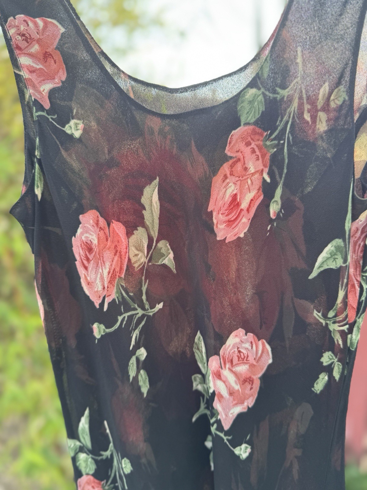 Vintage 90s Floral Maxi Slip Dress Whimsigoth Grunge Fairy Practical Magic Y2K