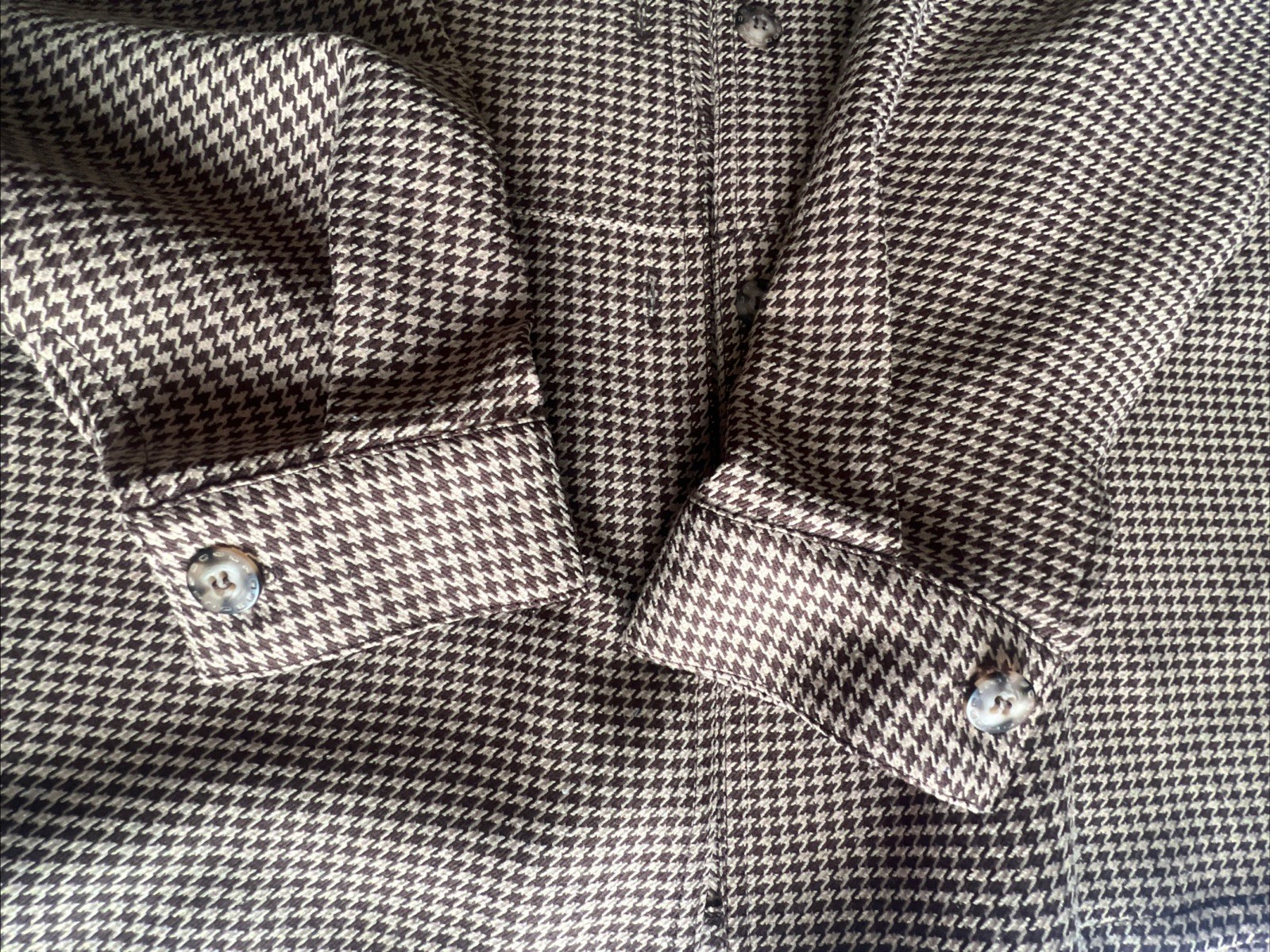 VTG Lady Darian houndstooth button-up Jacket brown and tan lightweight Sz 18W