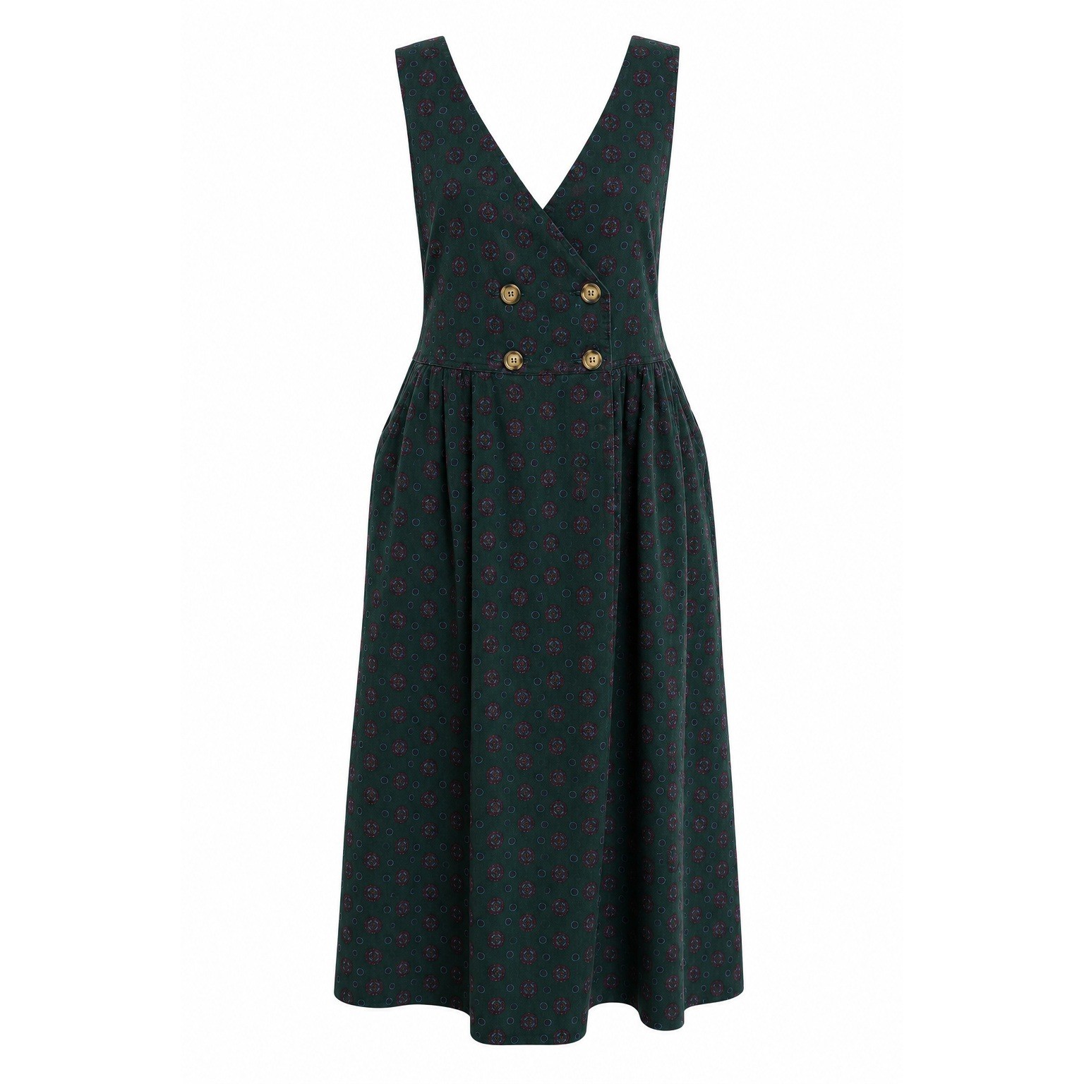 VTG 90s J.G. Hook 10 Pinafore Jumper Overall Dress Dark Academia Midi Nerd Twee