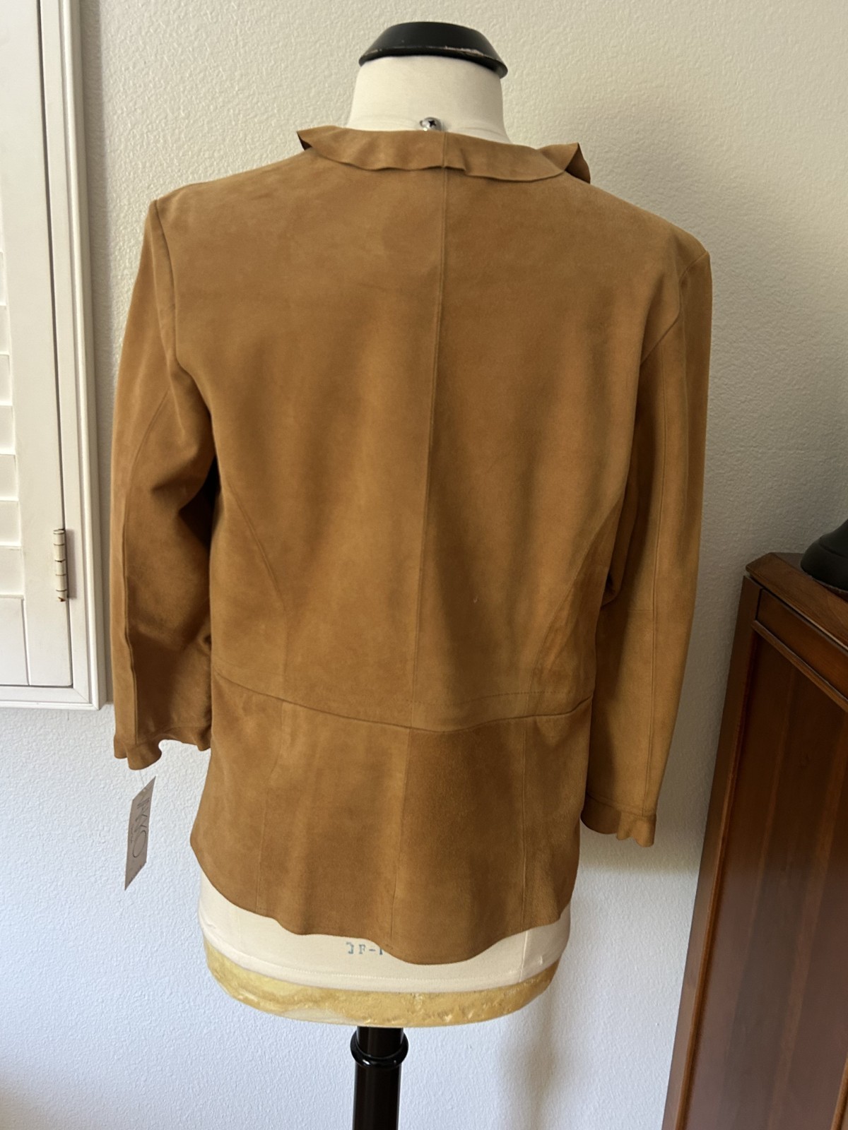 VINTAGE 1980’S VAKKO LEATHER SUEDE TOP NWT LARGE