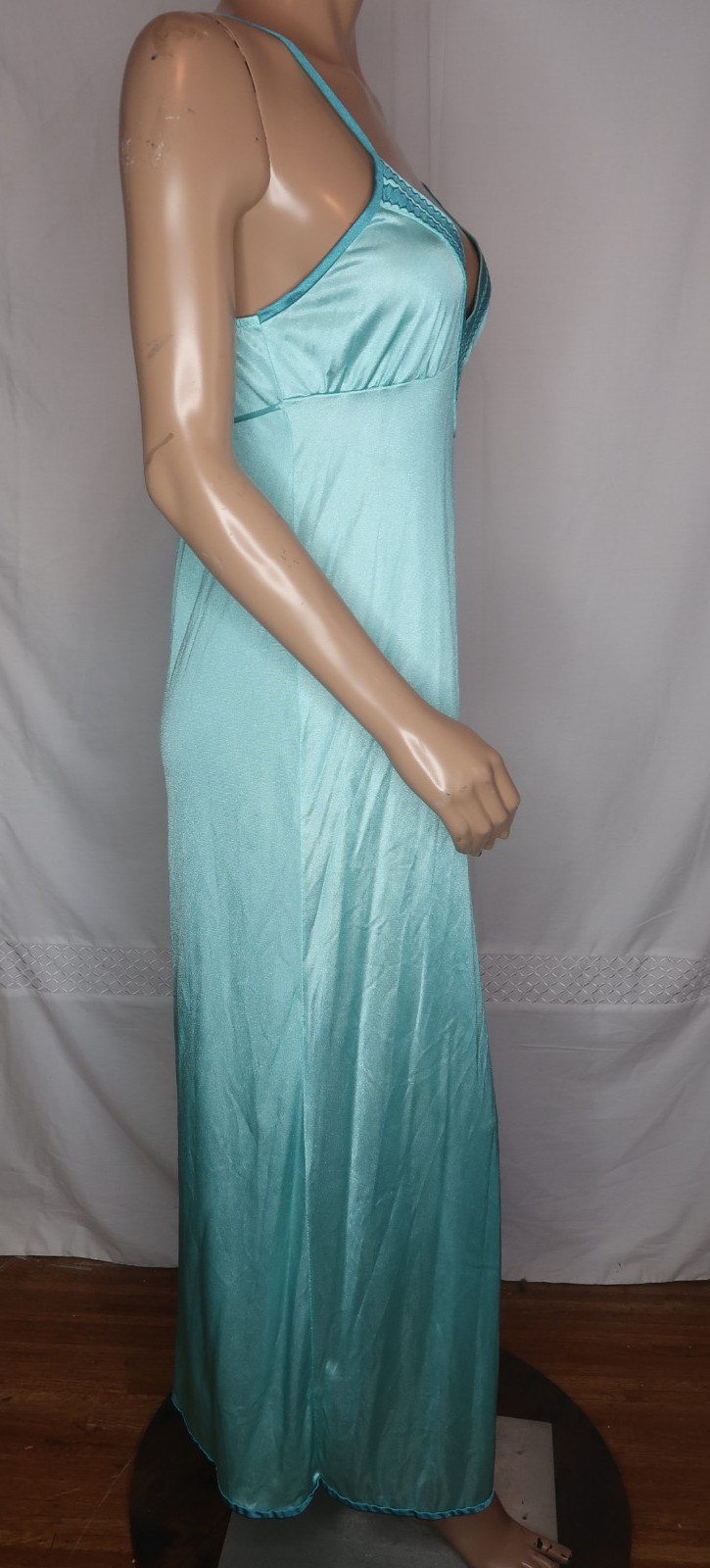 Vintage Blue Full Length Nightgown Robe Dutchess Individually Yours Jr 9 Girly