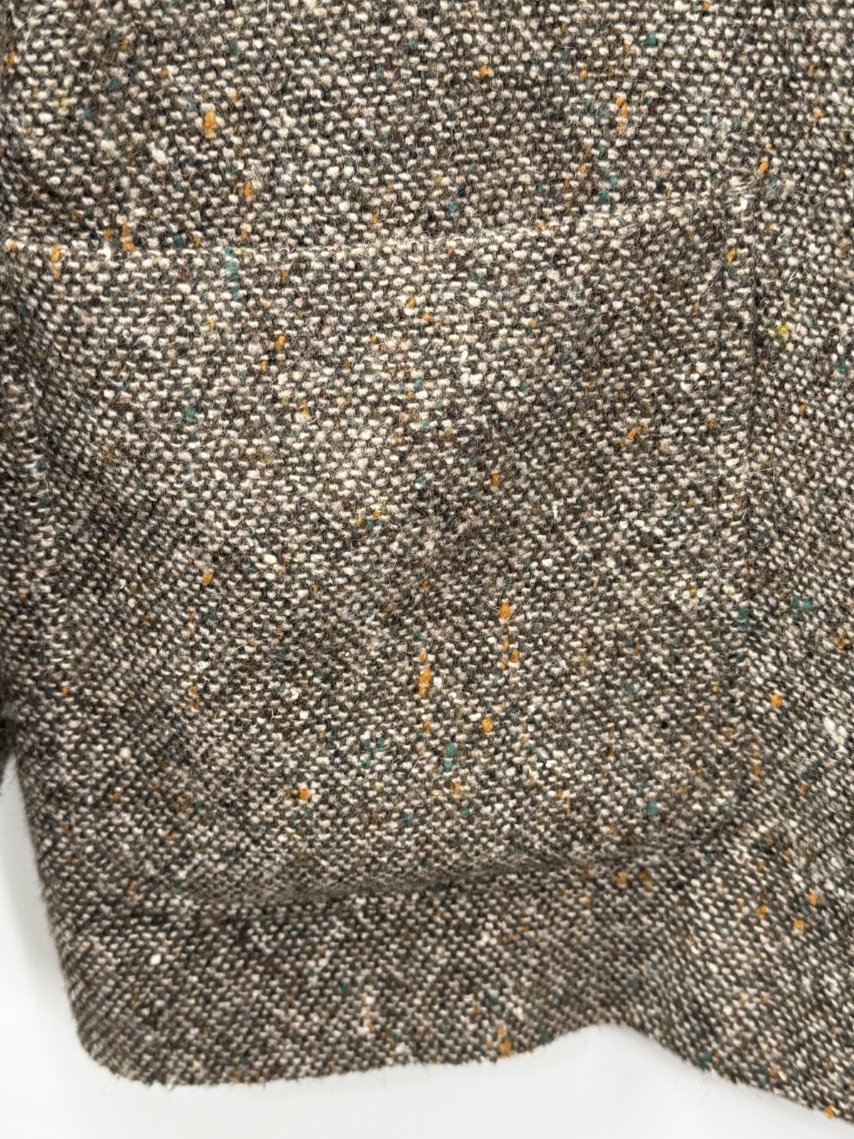 Vintage Wool Tweed Blazer Women’s Size 14 Brown Speckled Dark Academia Jacket