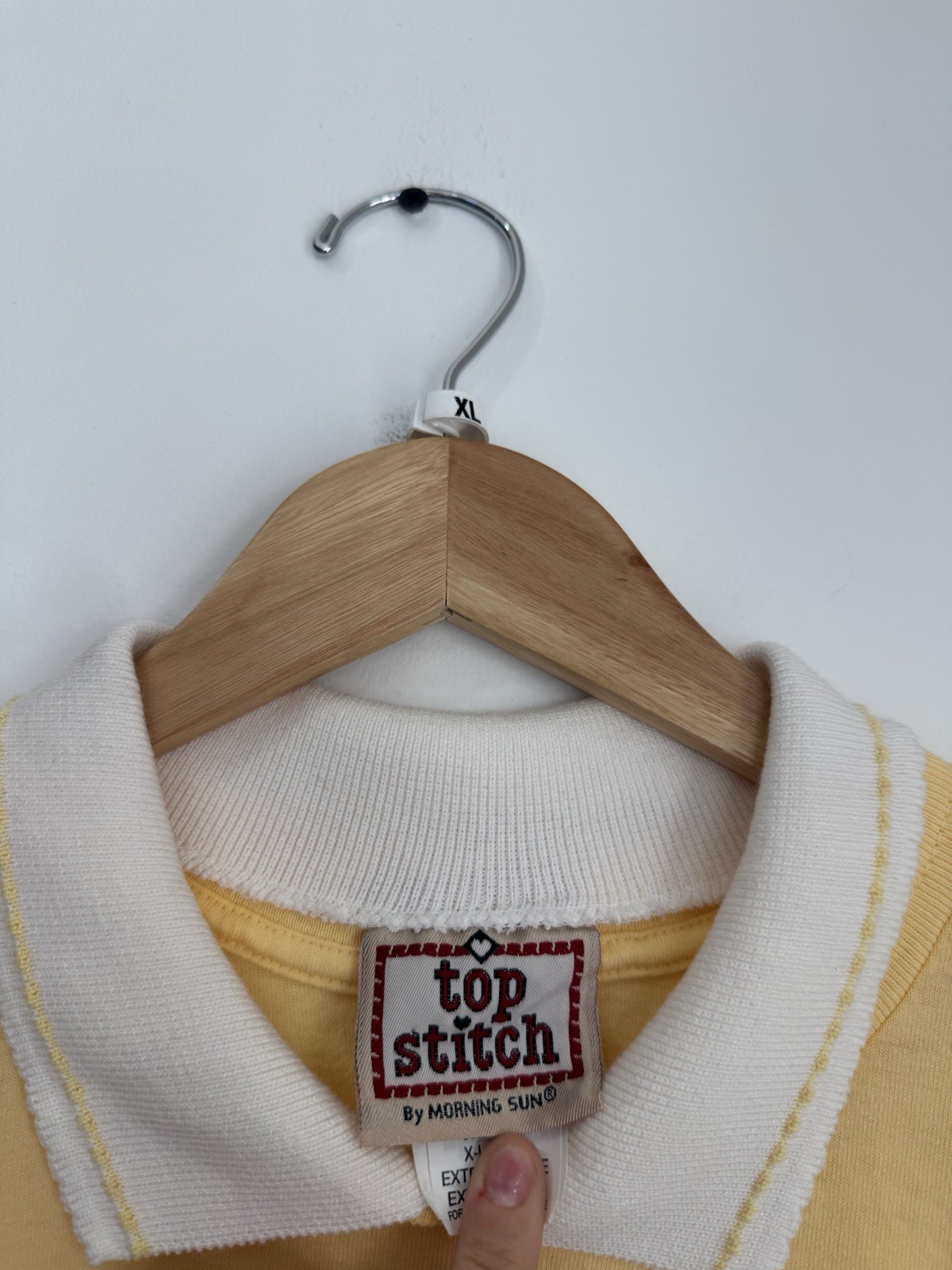 Vintage 90s Top Stitch by Morning Sun Cottage Embroidered Cat Collared Shirt XL