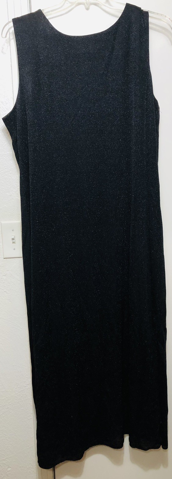 Vintage Jessica Howard Woman Dress W/Sweater Feather Trimmed, Crystal Buttons