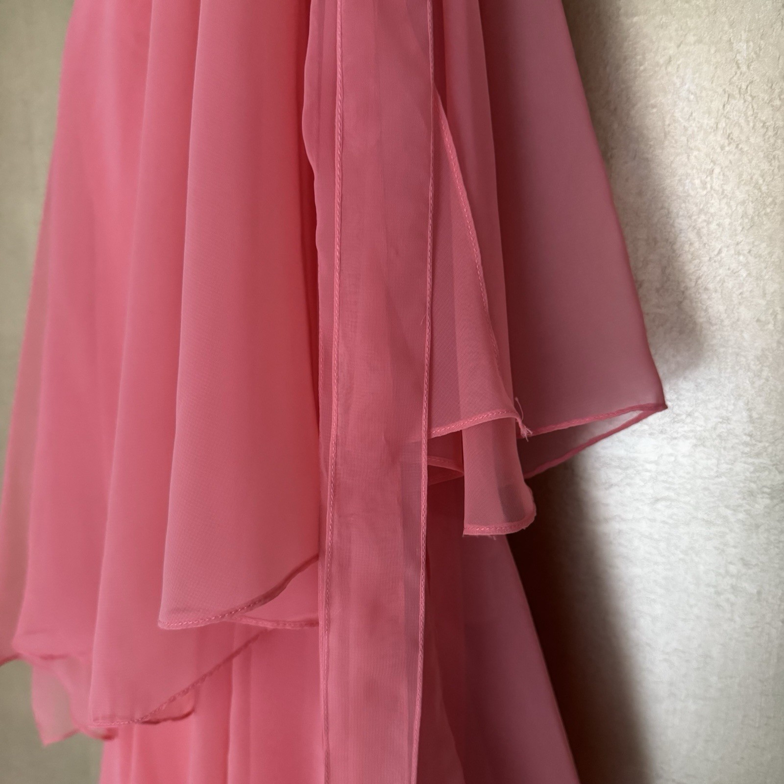 Vintage 1960s Designer Marita by Anthony Muto Evening Dress Orange Handmade Tier