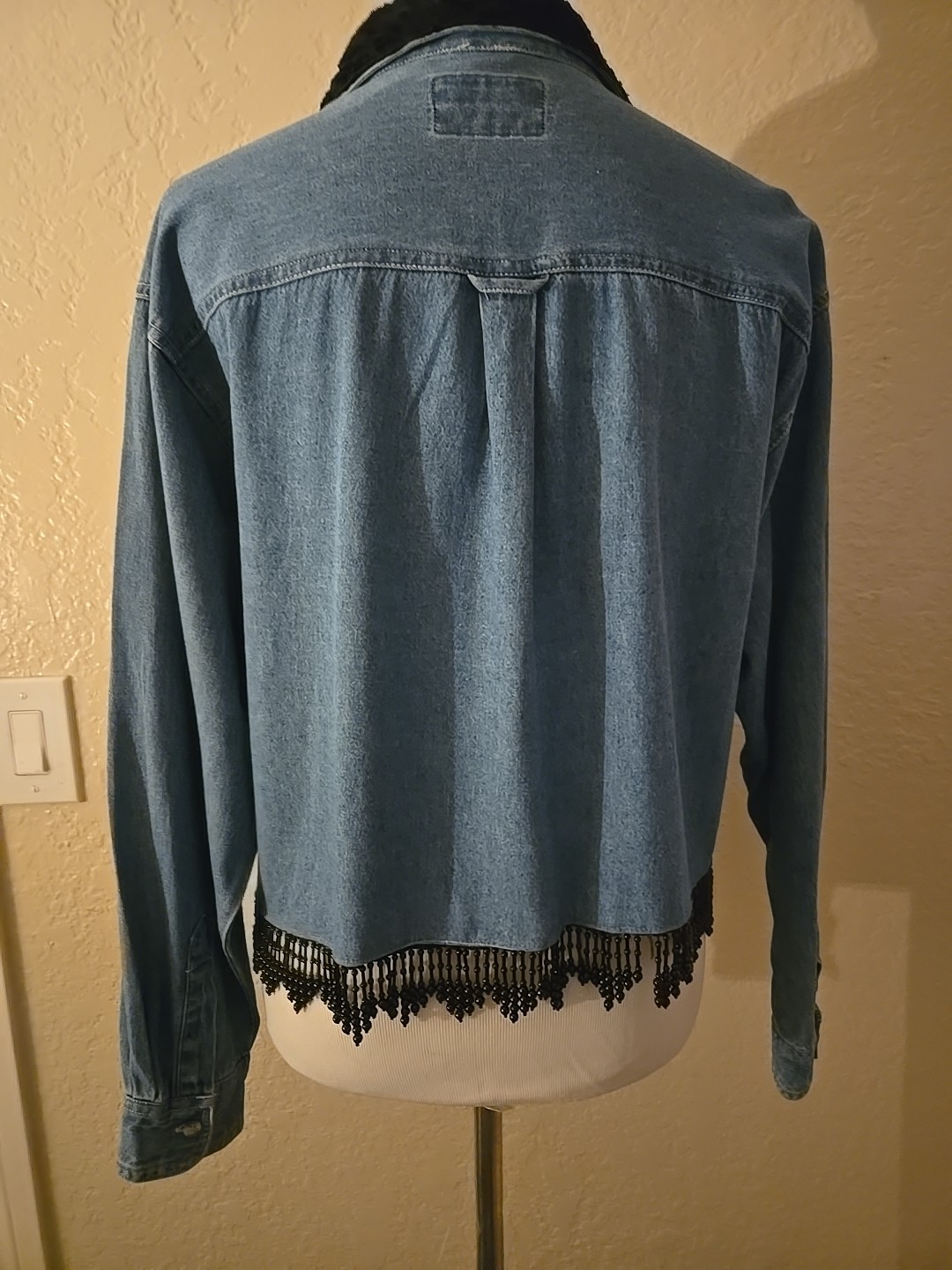 Great Aunt Nina Button Up Custom Made Boutique Fringe Shirt Blouse