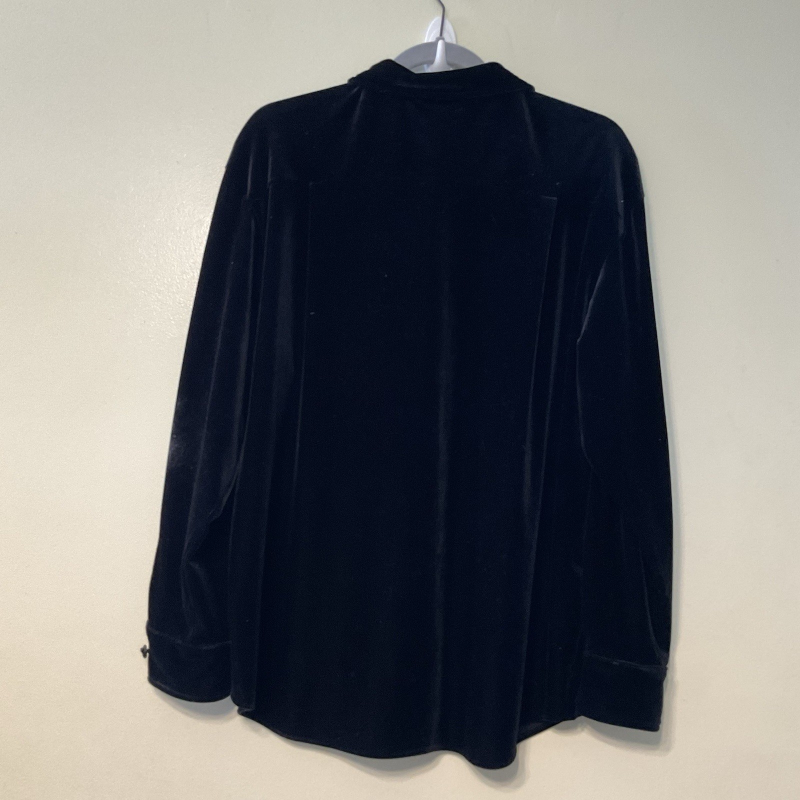 The Disney Store VTG Black Velour Button Down Mickey + Minnie Oversized Jacket S