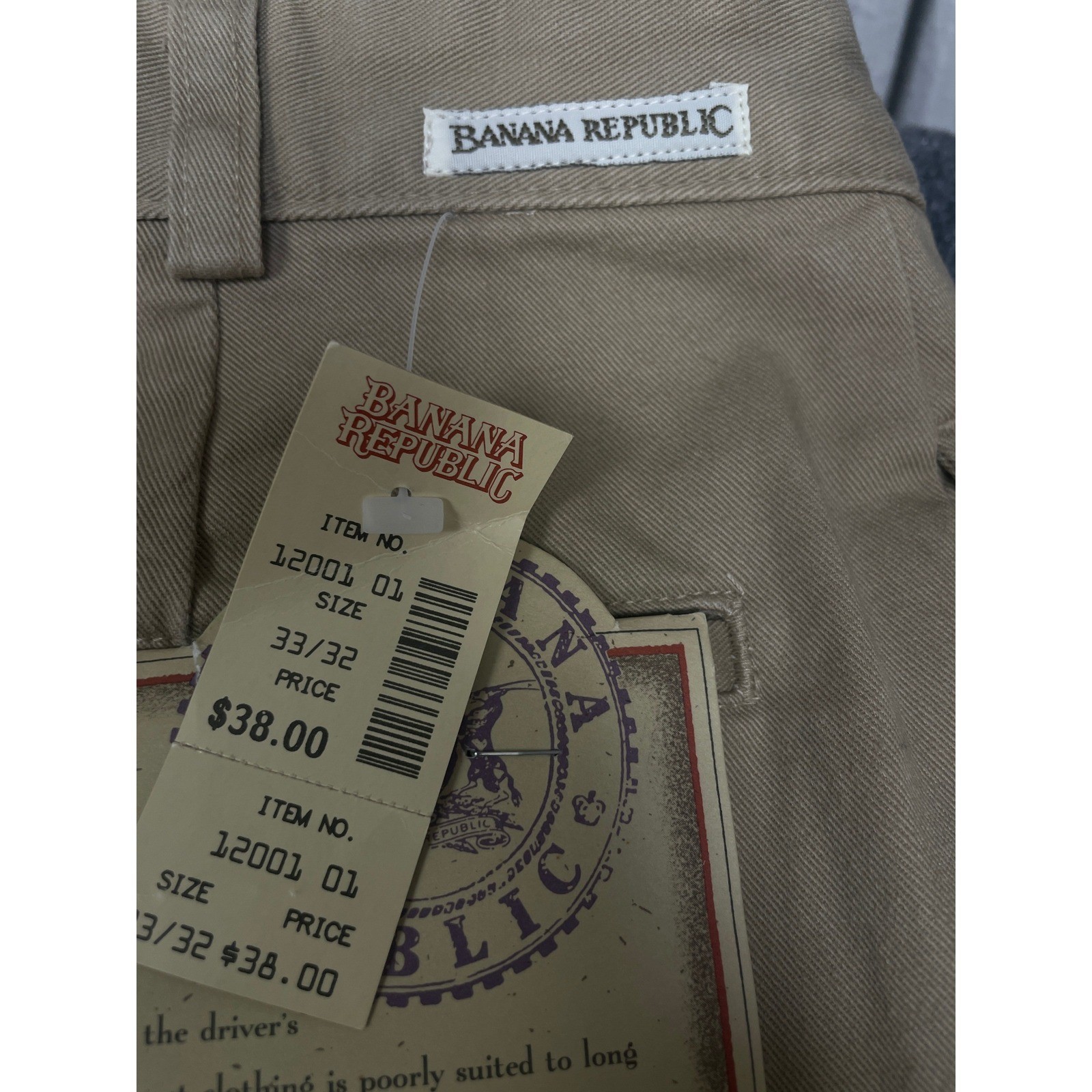 Banana Republic Driving Pants Women 33/32 Khaki Vintage Safari Cotton Chino