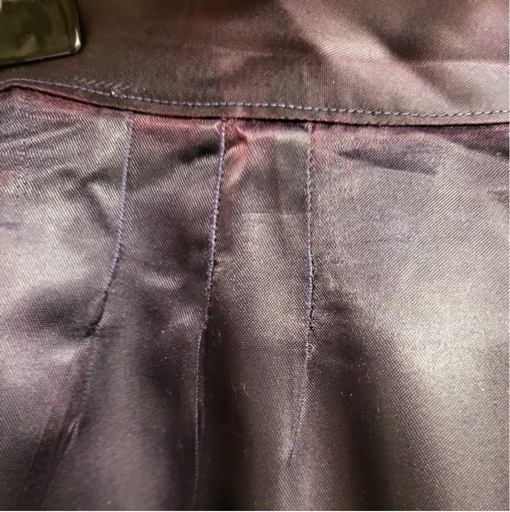 Vintage Satin A-Line Skirt with Lace Hem – Deep Plum Midi Skirt
