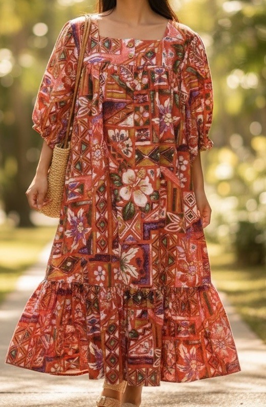 Vintage Brownstone Studio Duster House Dress Robe Size Medium Multicolor EC