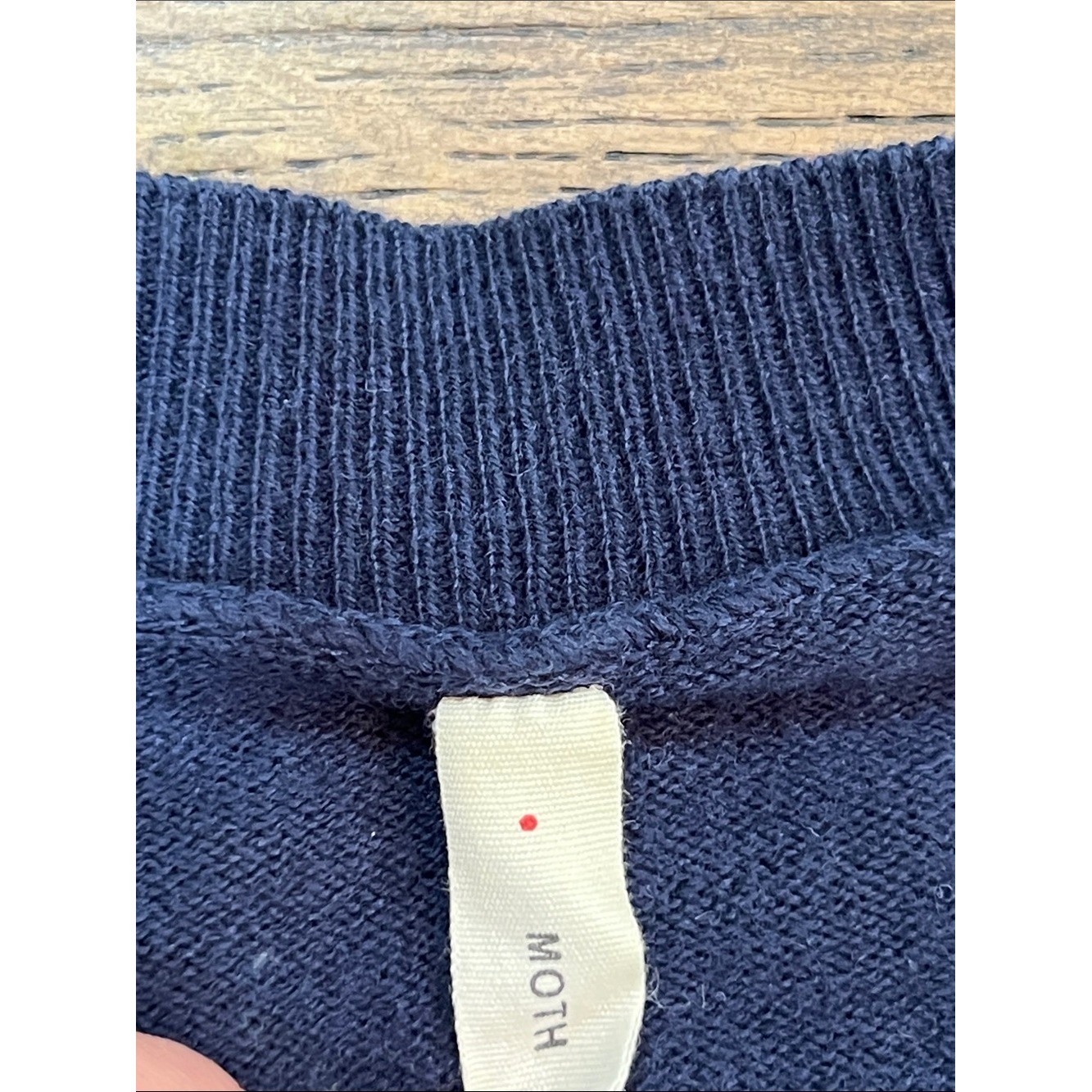 Anthro Moth Blue Oversized Wool Blend Ruffle Tunic Sweater S Boho Chic Lagenlook