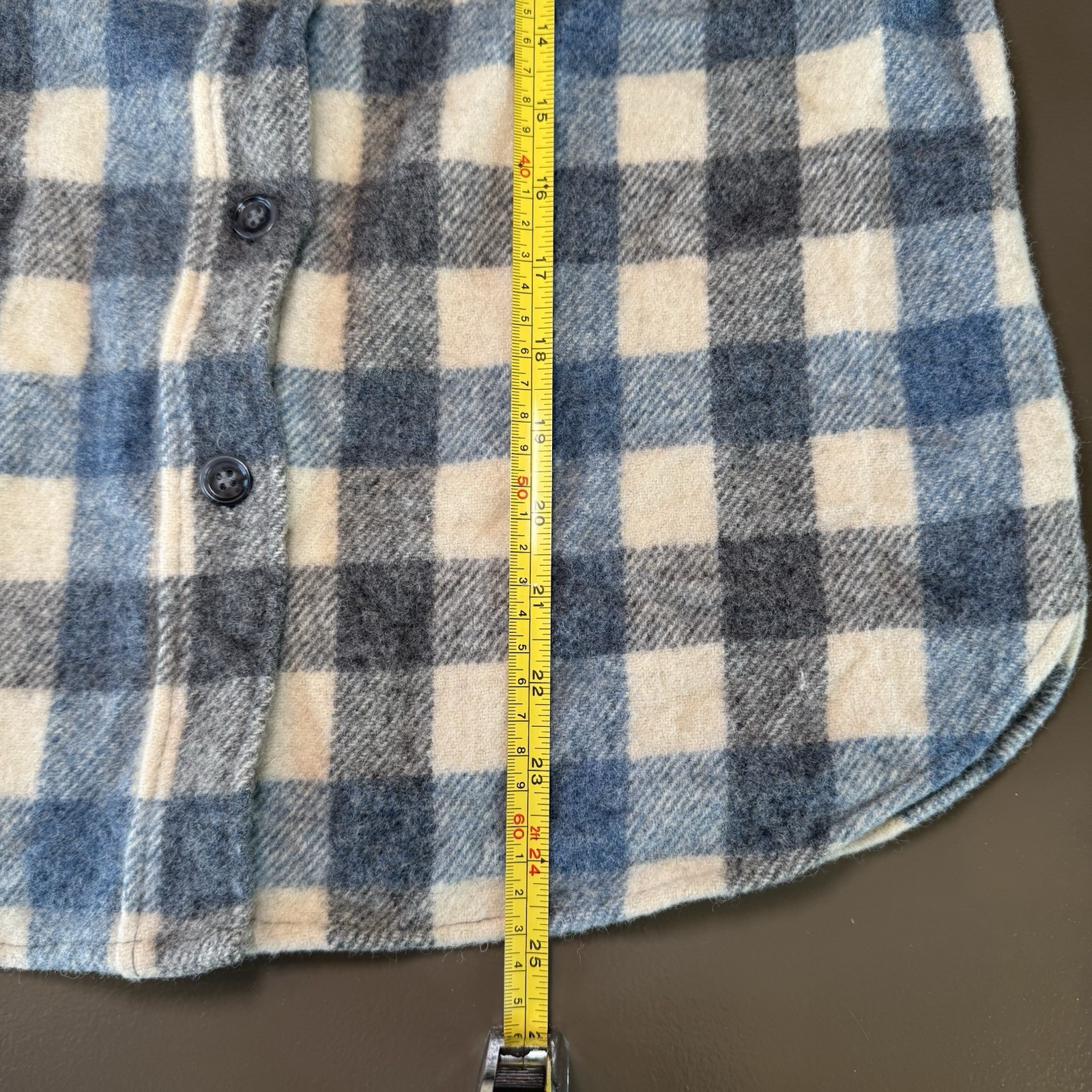 Vintage 70’s Woolrich Women’s Plaid Flannel Button Down Shirt Jacket Wool Blend