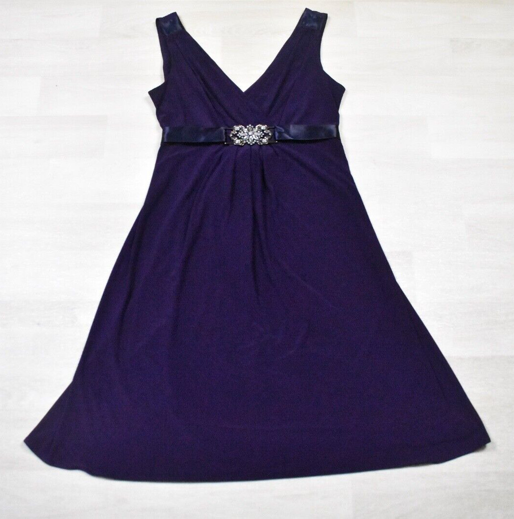 Y2K Scarlett Nite Cocktail Party Formal Dress Size 12 Purple VTG 90s 2000s