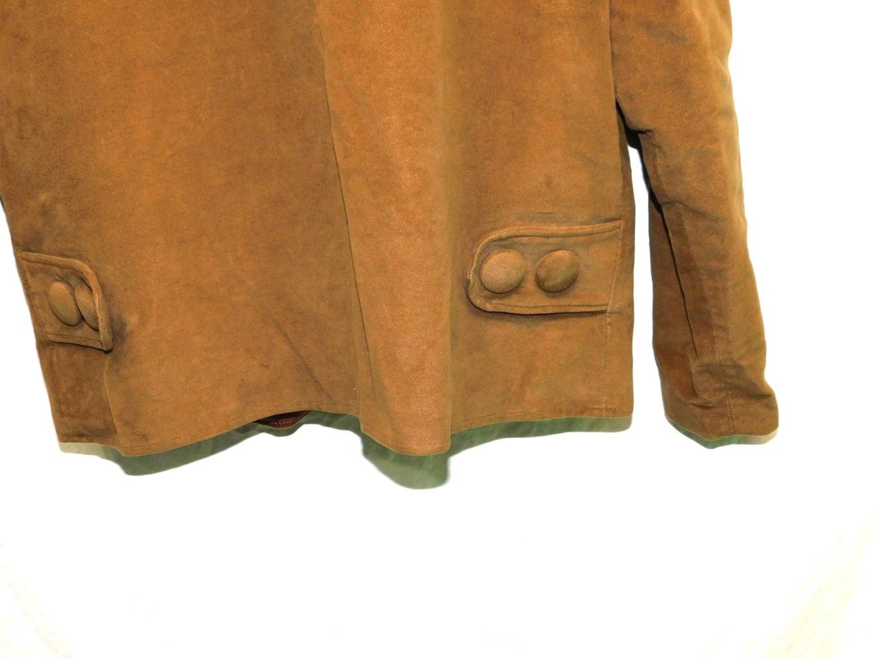 Vintage 60s Heeksuede Holland M Brown Jacket Velour Faux Suede Button MCM Mod