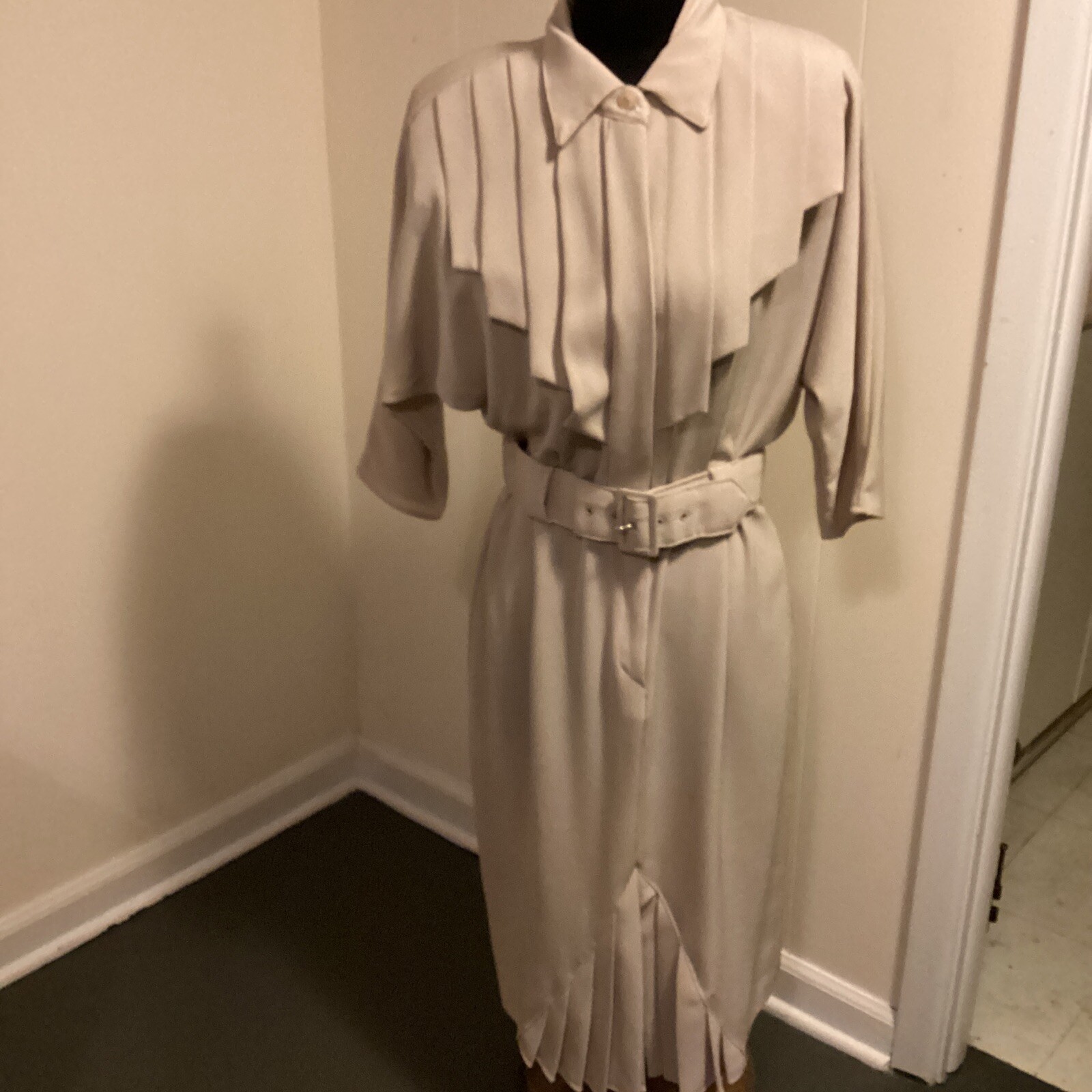 Vintage Positive Influence Printed Belted Dress Women’s Size 10