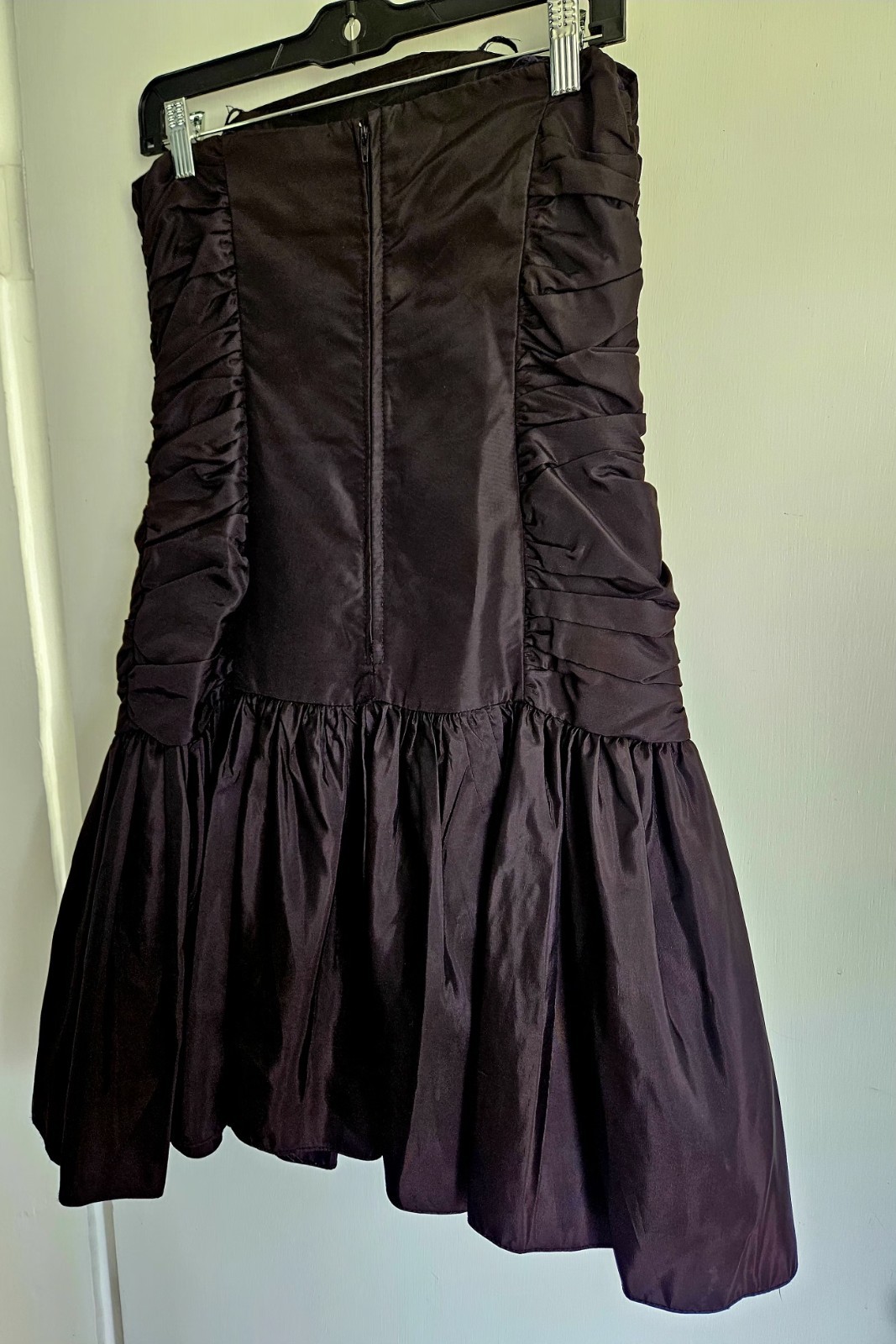 1980’s DIAMOND’S RUN Strapless Coffin Pleats Puff Cocktail Party Dress 11/12