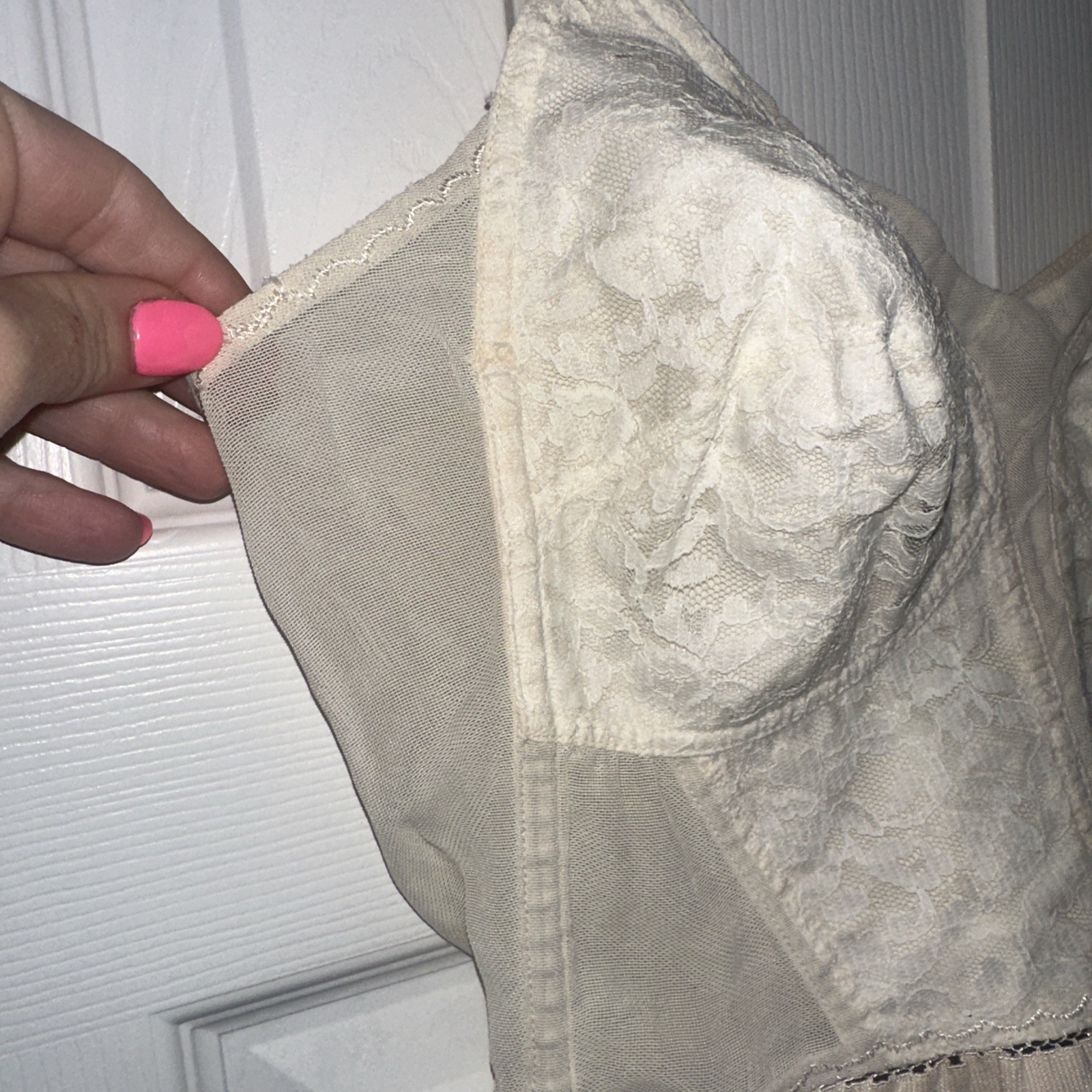 Vintage 1960s Playtex Living Stayless Longline Bra Style #279 Size 36C Lace