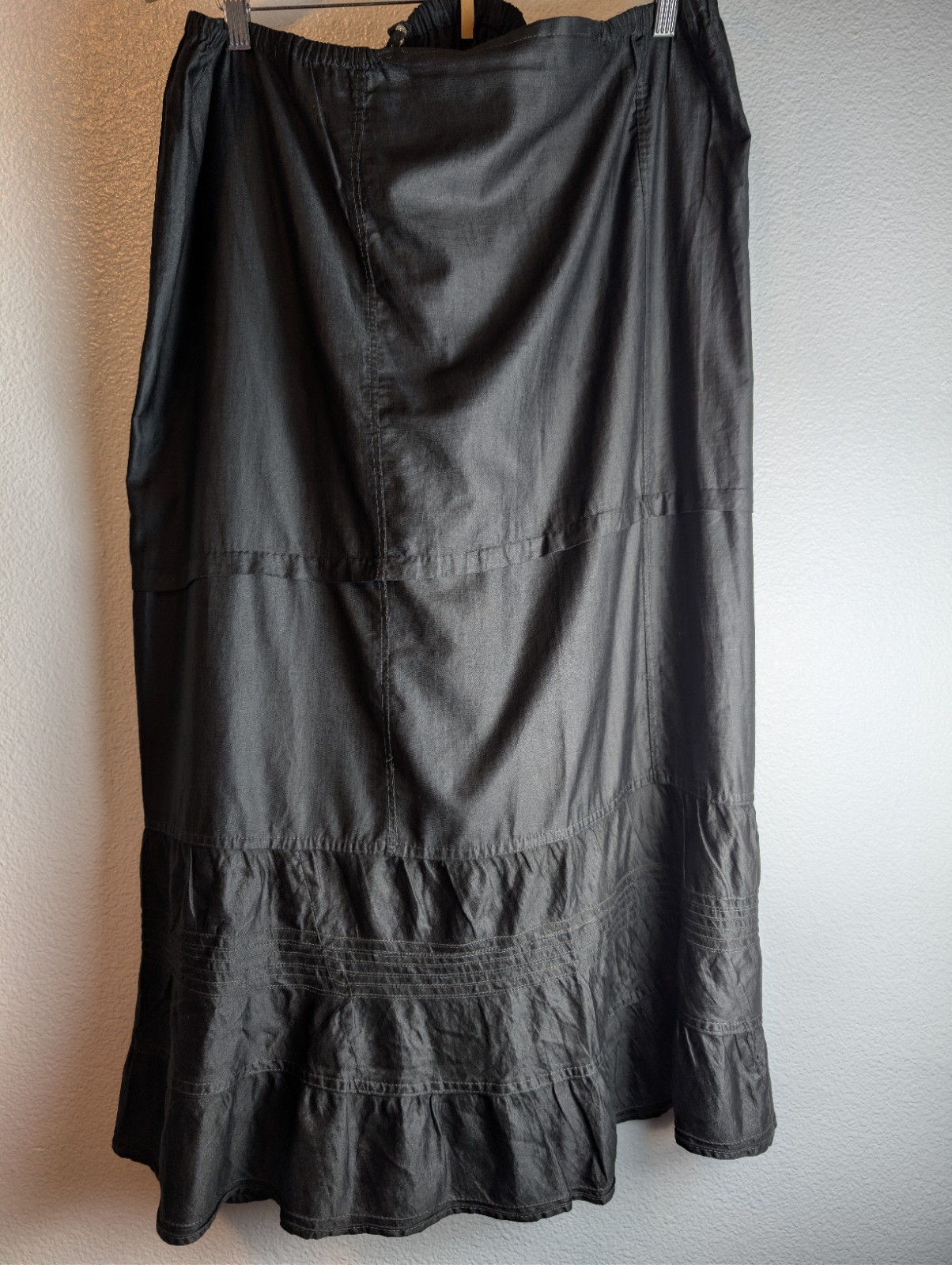 1920s Victorian Petticoat Women’s Polished Cotton Ruffle 40″ Waist 34.5″ Length