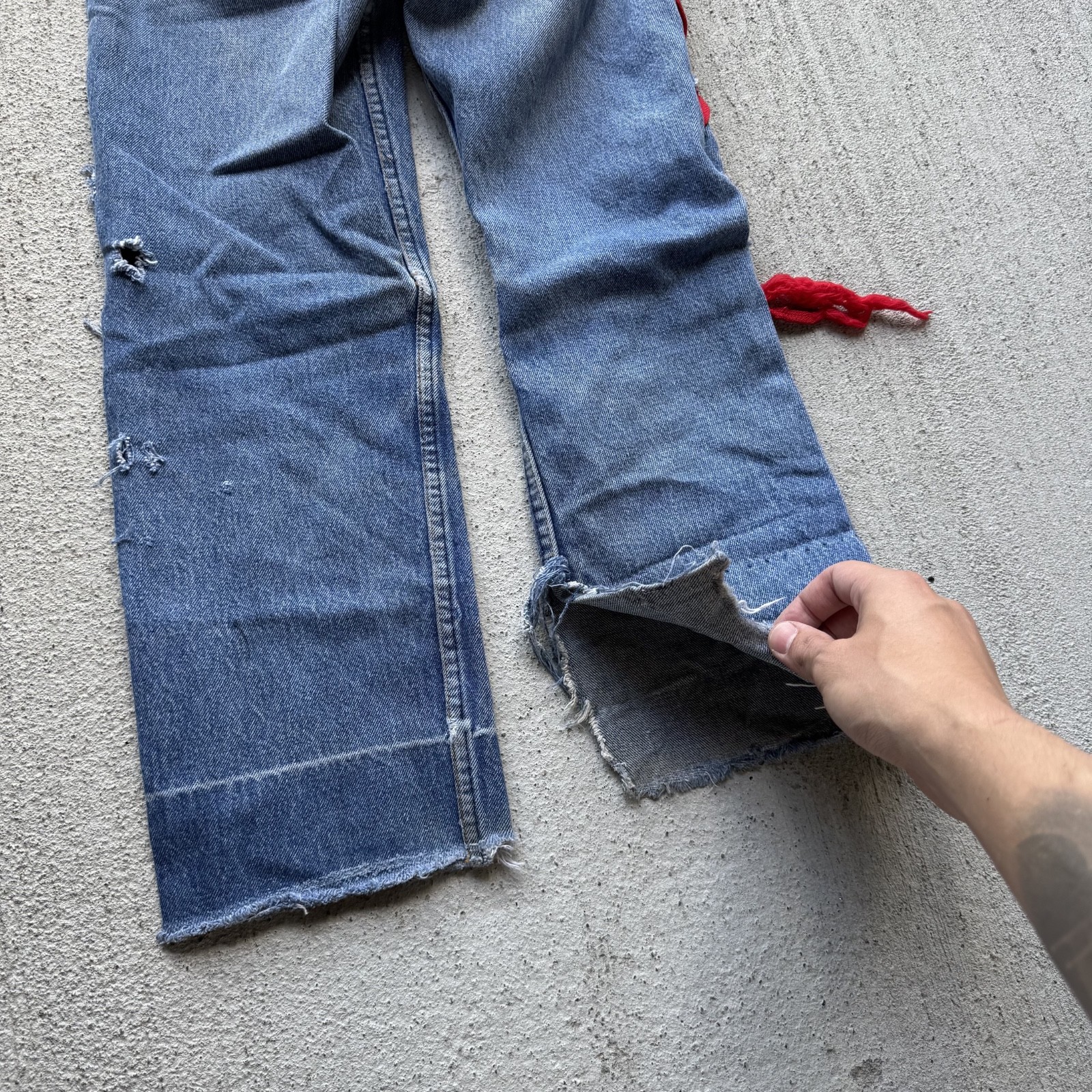 1980s Custom Rock 701 Levi’s Kiss/Motley Crue Capri Jeans