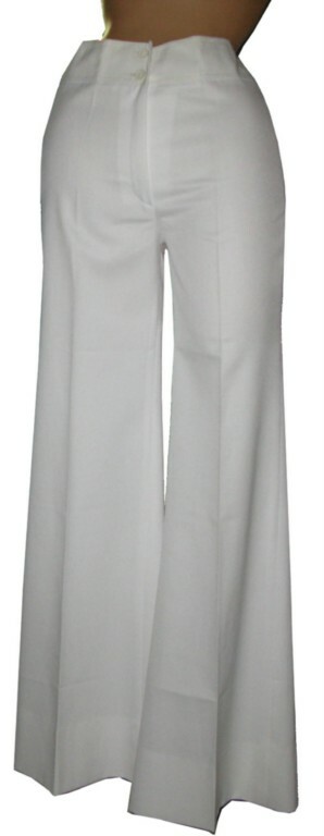 VINTAGE Boho 1960s-70s Original Saturday Night Fever White Flares XS