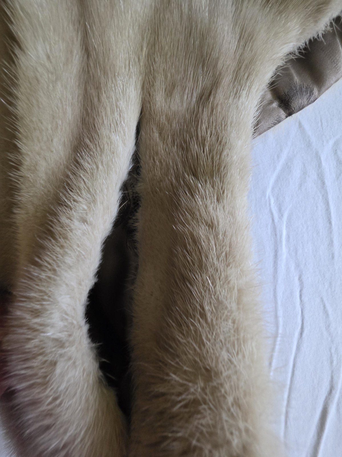 Vintage Tourmaline Blonde Mink Capelet Stole – Honey Beige – 19″ – Bridal Wrap