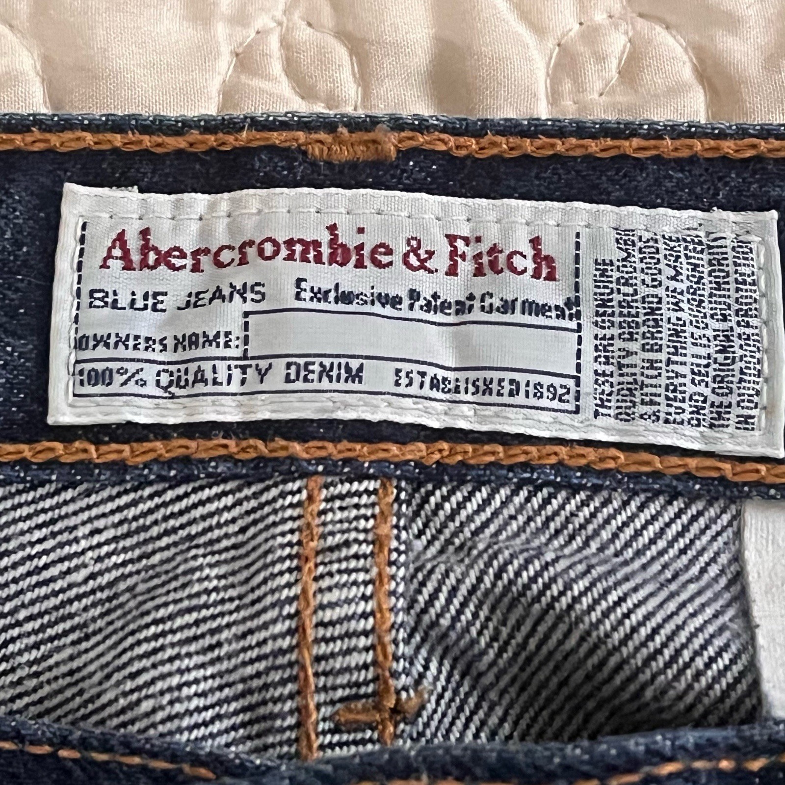 VTG 90s Abercrombie & Fitch High-Rise Bootcut Rigid Jeans Women’s Sz 8 Raw 30×27