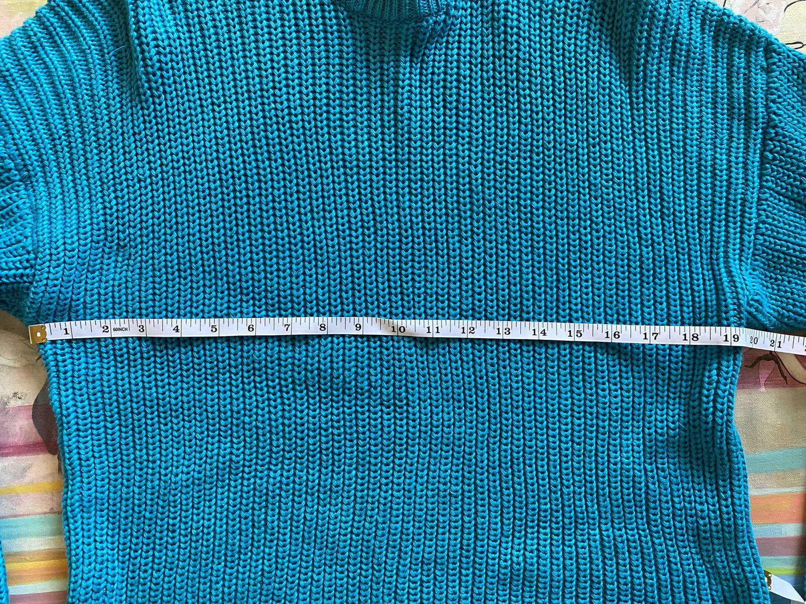 Vintage 1980’s Nordstrom Rafaella Blue Chunky Knit Oversized Sweater M