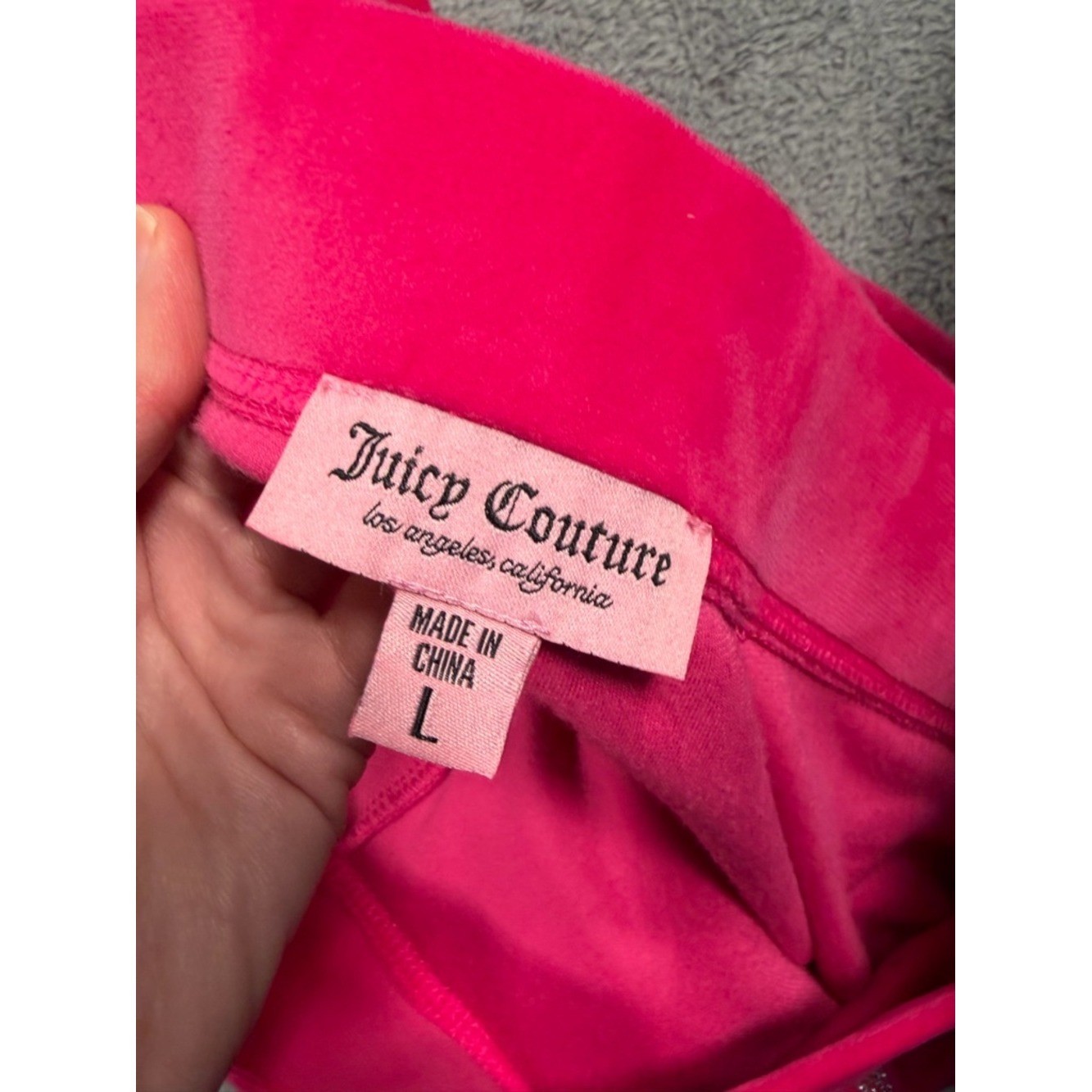 Juicy couture large Pink Velour sweatpants