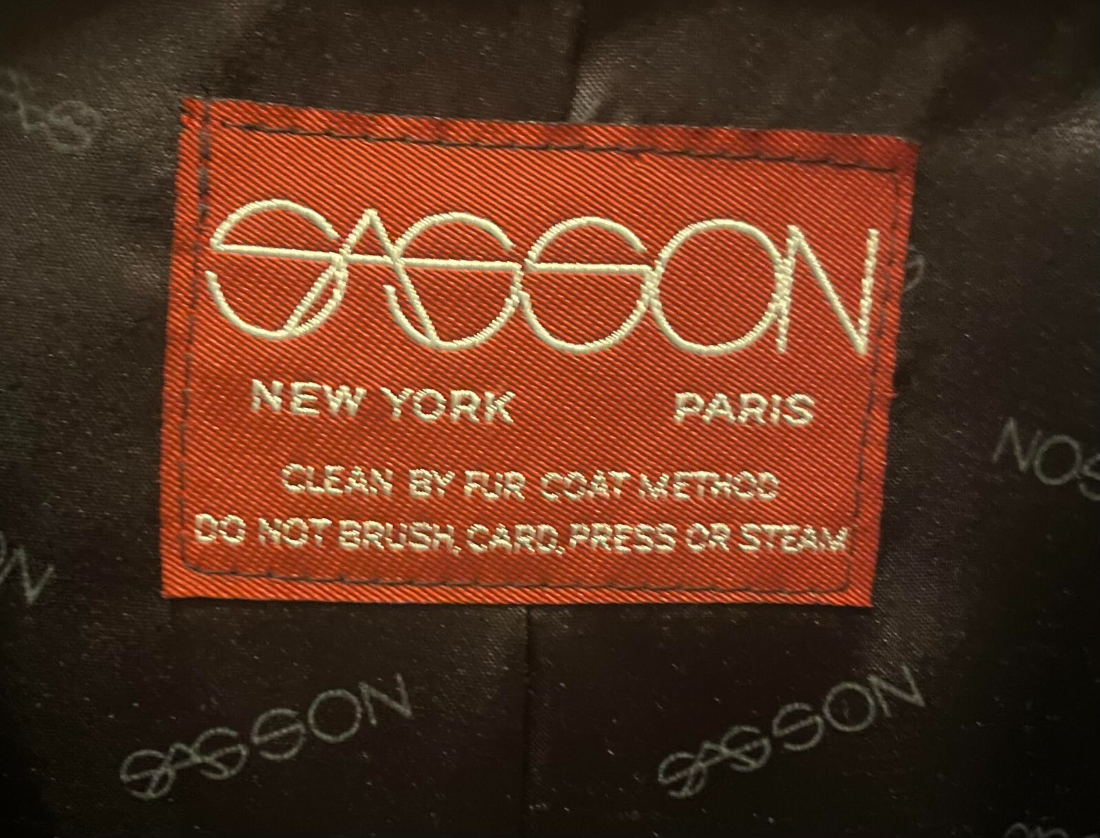 SASSON Faux Fur Jacket Womens Sz Large Mob Wife Classic Luxury US Made