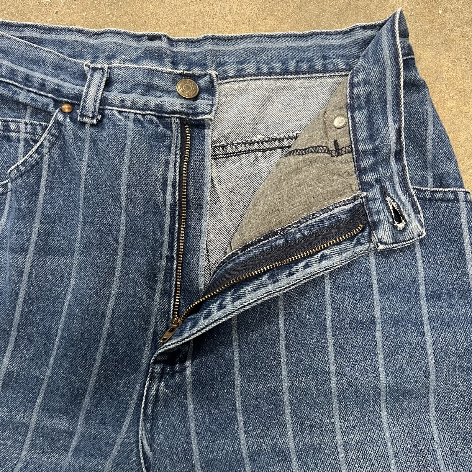 1980’s Zena Comforjean pinstripe denim jeans Vintage