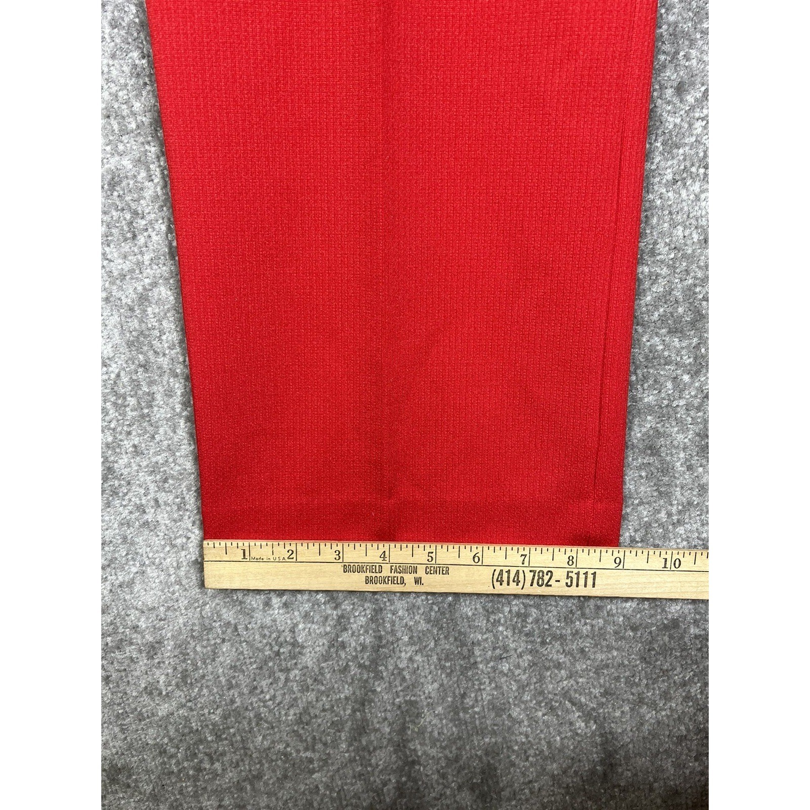 Vintage Wendy Winter Polyester Corded Double Knit Pull On Pants Womens Sz 10 Red