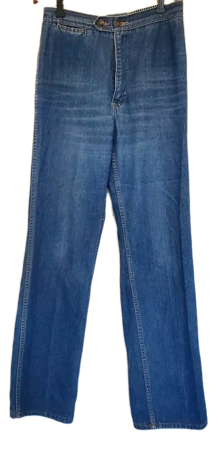 VTG Jean Machine Sz 13/14 Women’s Flat Front Forgiving High Waist 80s Whiskers