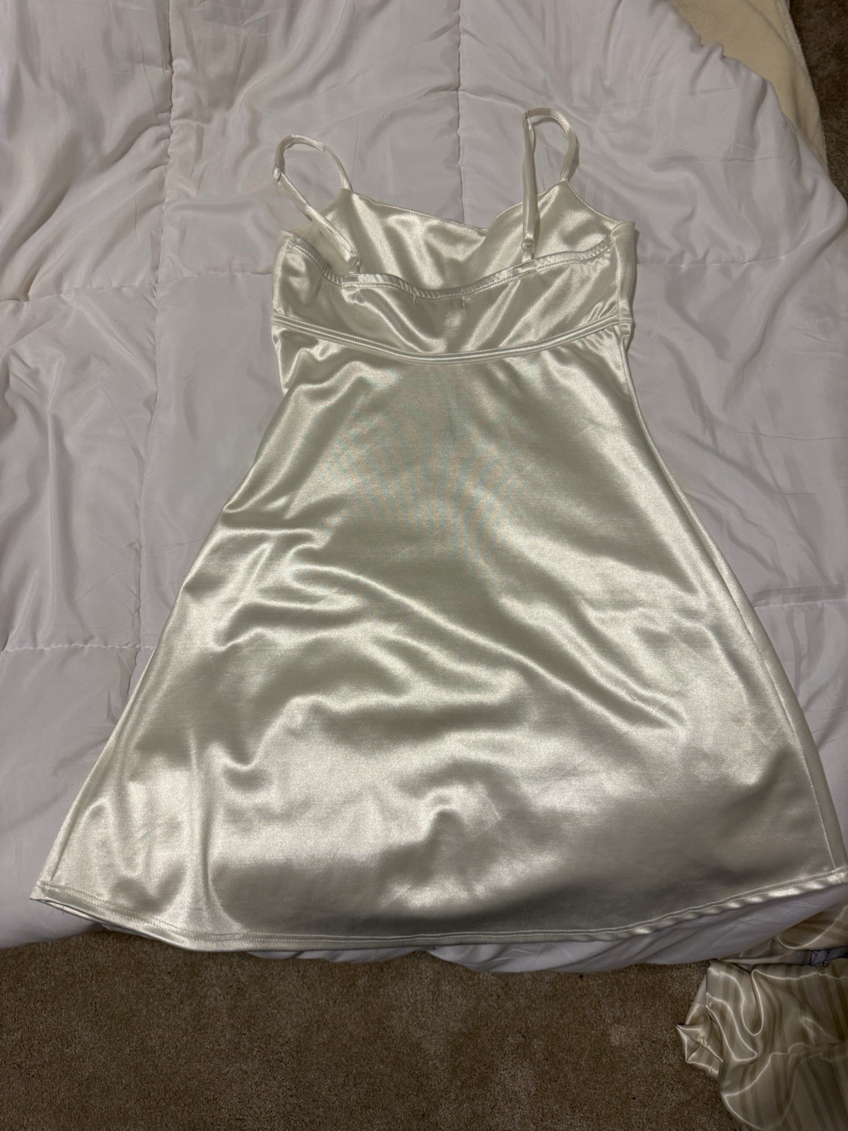 Attard State Regular Size small white/Ivory Satin dress